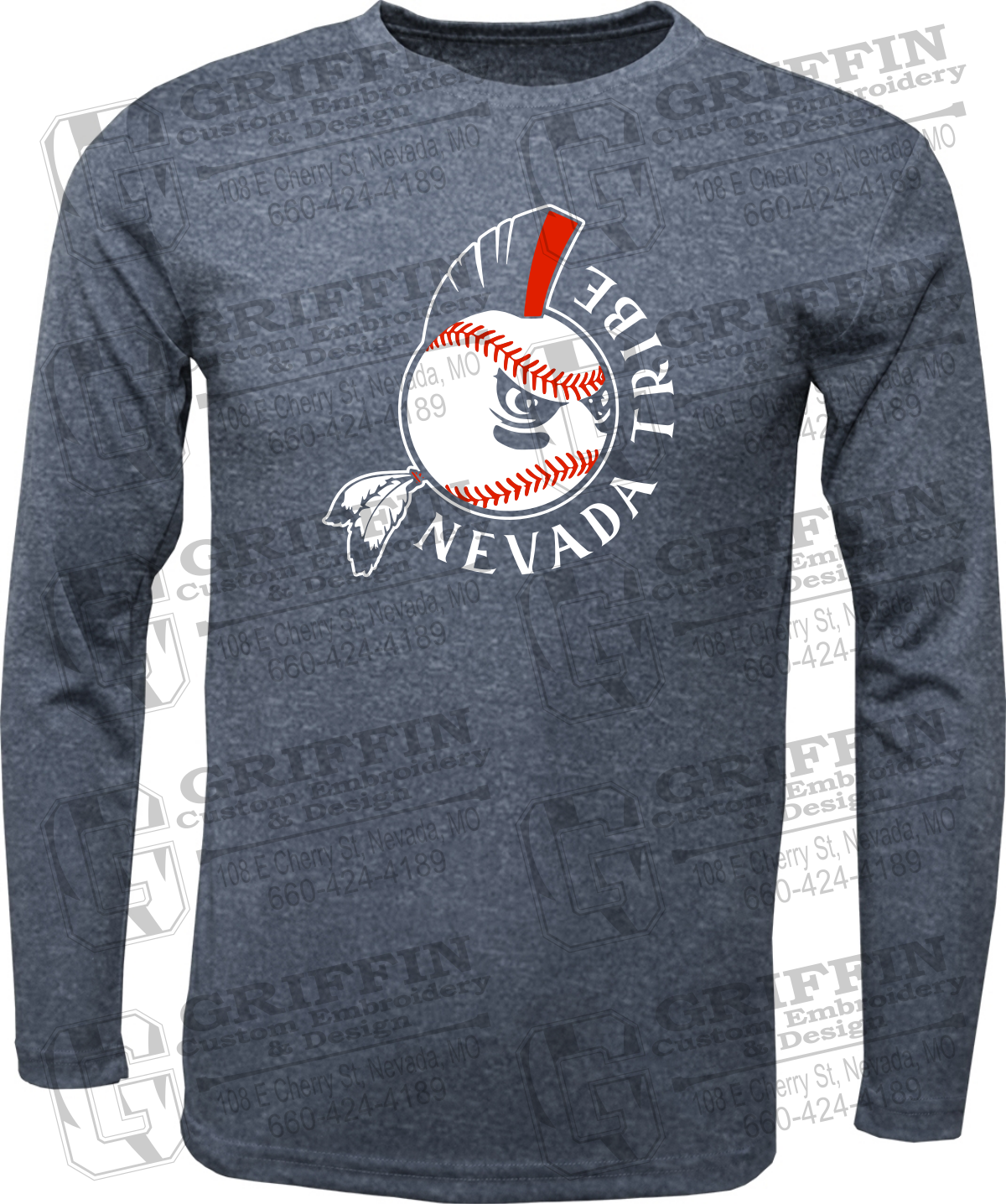 Dry-Fit Long Sleeve T-Shirt - Tribe Baseball 25-A