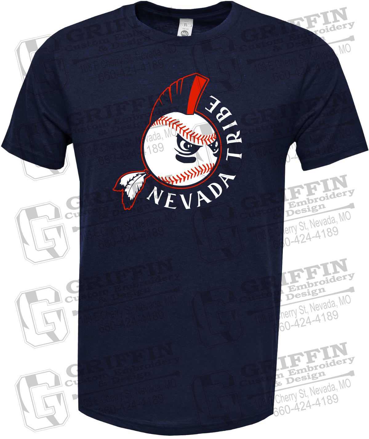 Soft-Tek Short Sleeve T-Shirt - Tribe Baseball 25-A