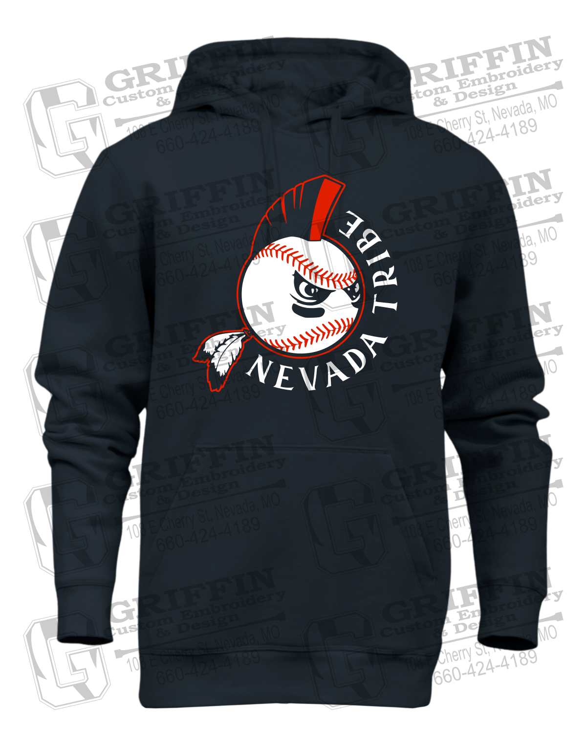 Heavyweight Fleece Hoodie - Tribe Baseball 25-A