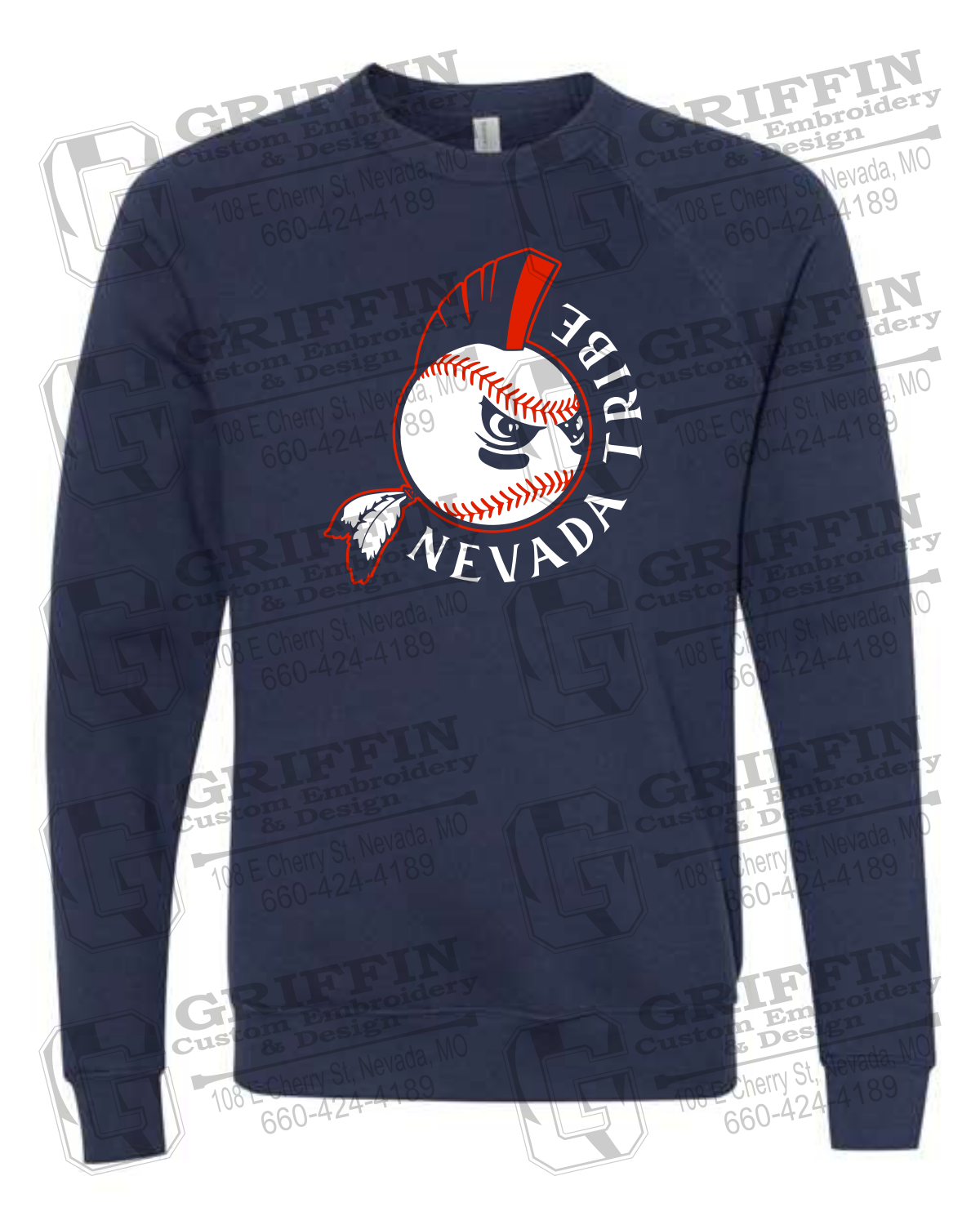 Sponge Fleece Sweatshirt - Tribe Baseball 25-A