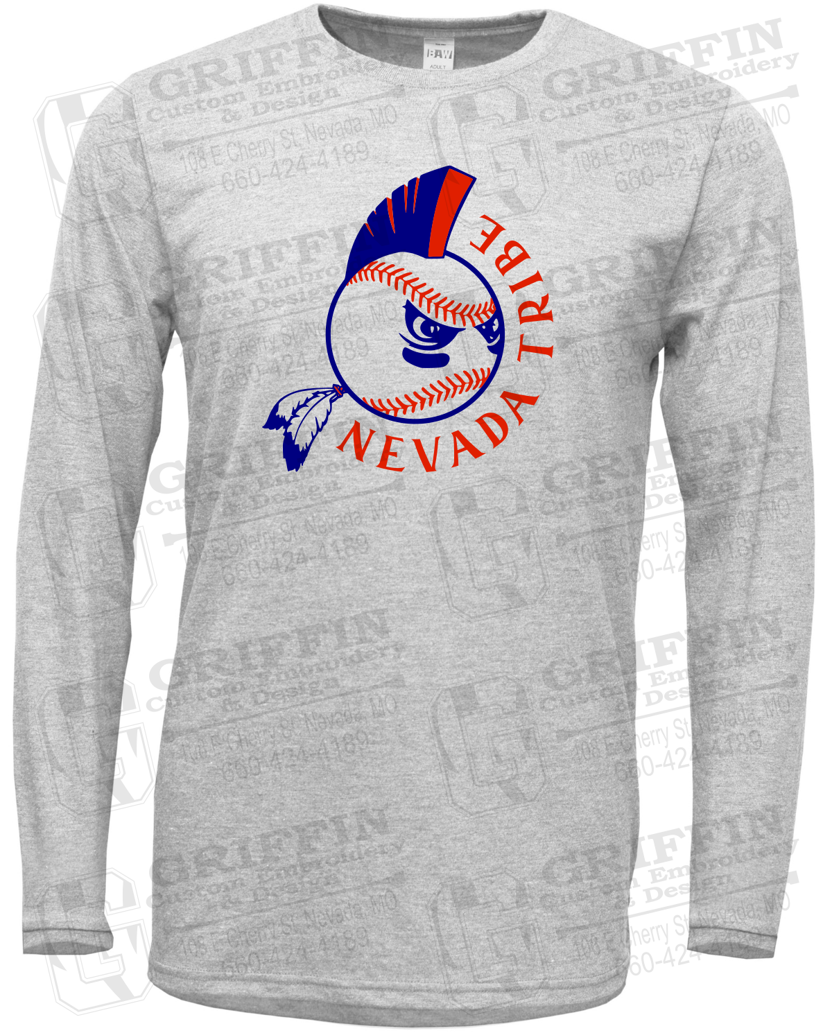 Soft-Tek Long Sleeve T-Shirt - Tribe Baseball 25-A