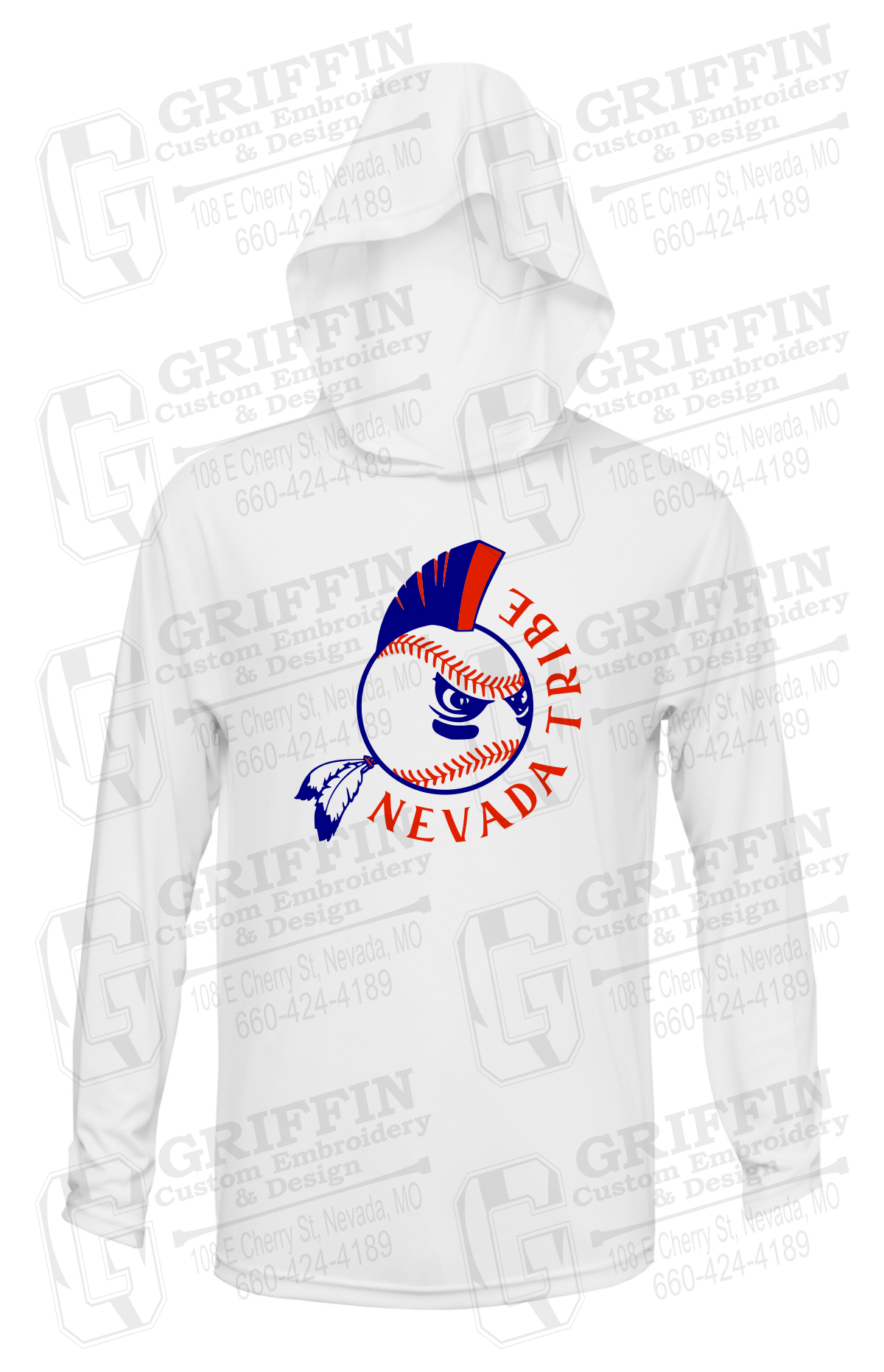 Dry-Fit Long Sleeve T-Shirt Hoodie - Tribe Baseball 25-A