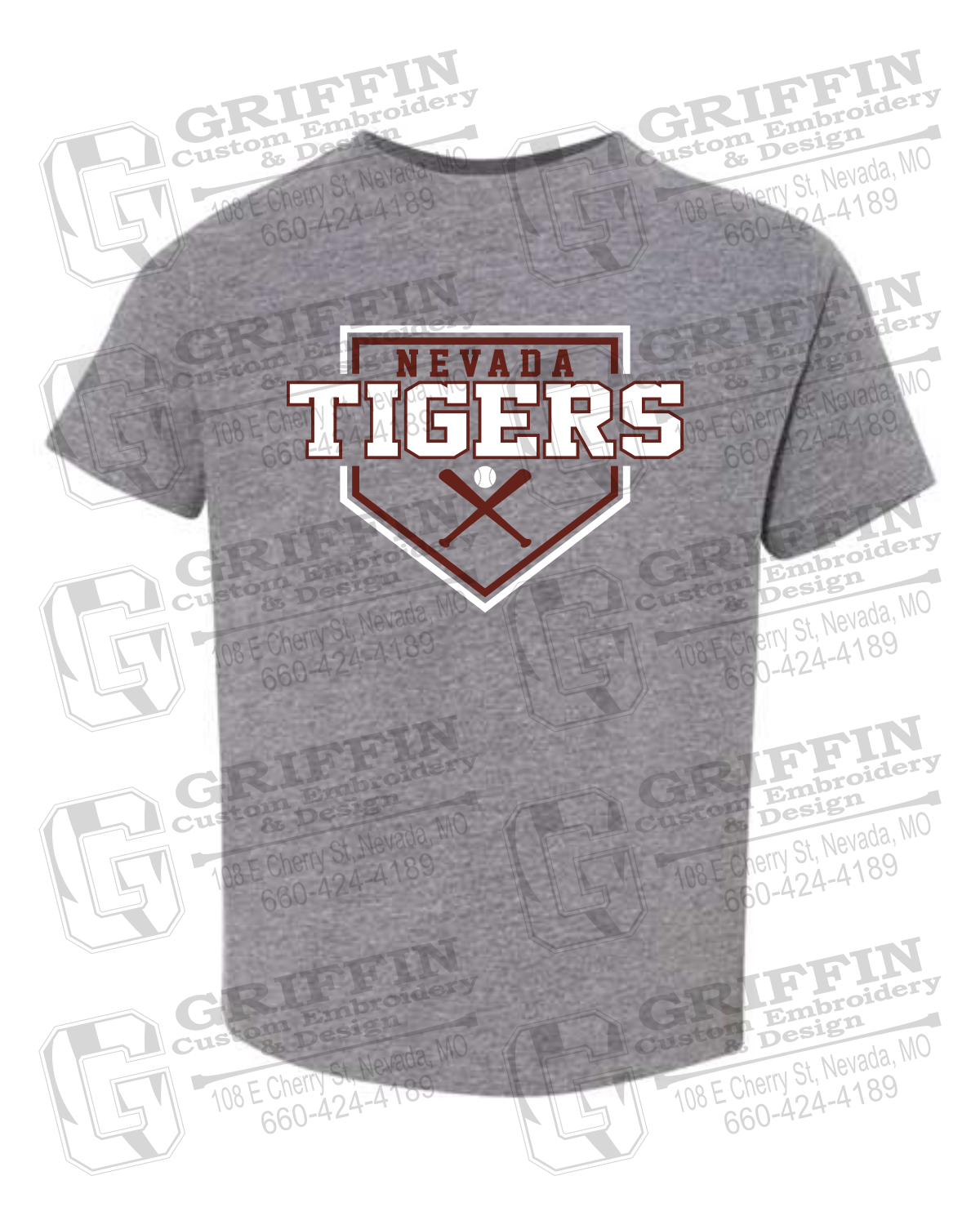 Toddler/Infant Cotton T-Shirt - Baseball - Nevada Tigers 25-A
