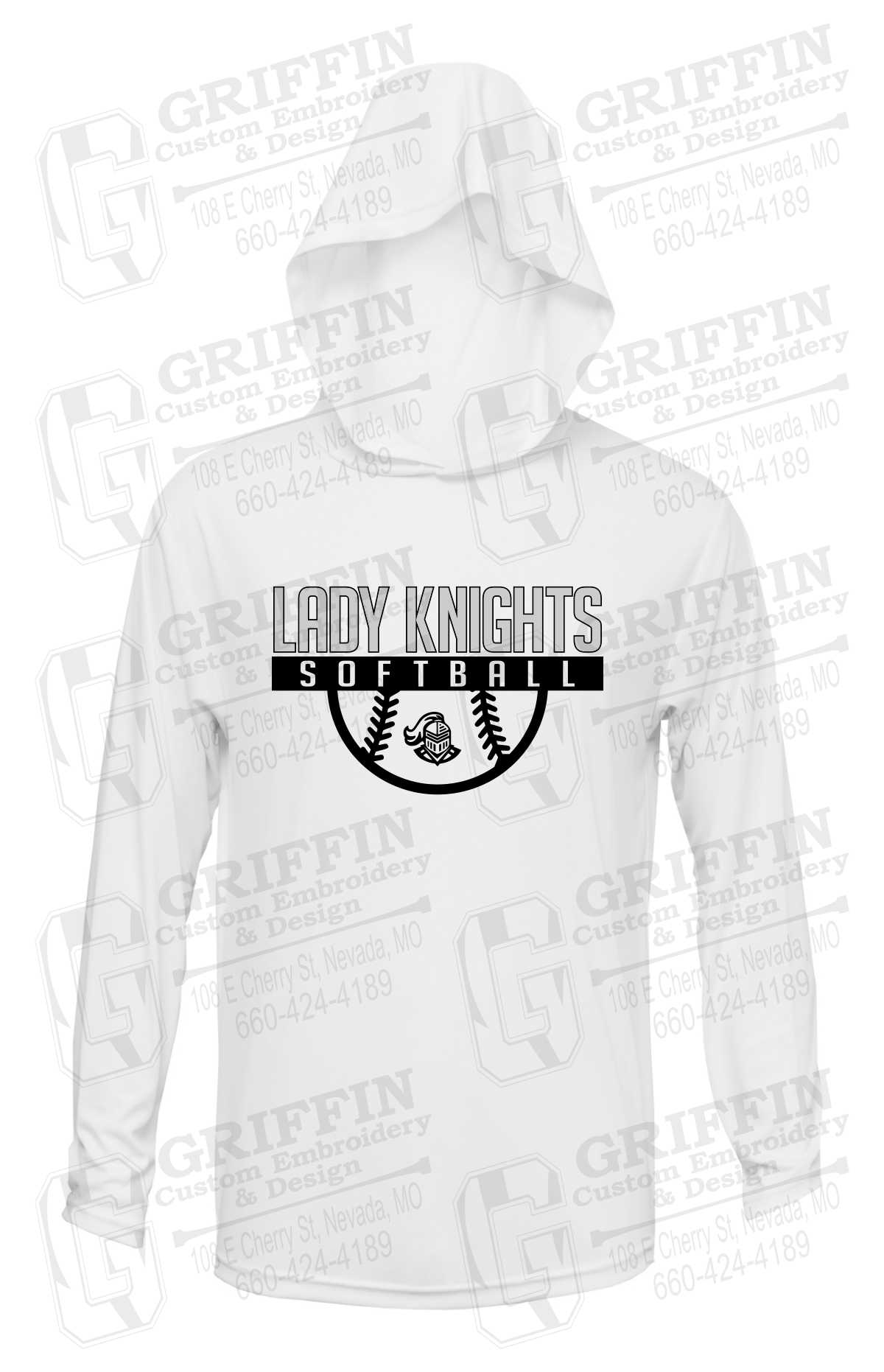 Dry-Fit T-Shirt Hoodie - Softball - NEVC Knights 25-A