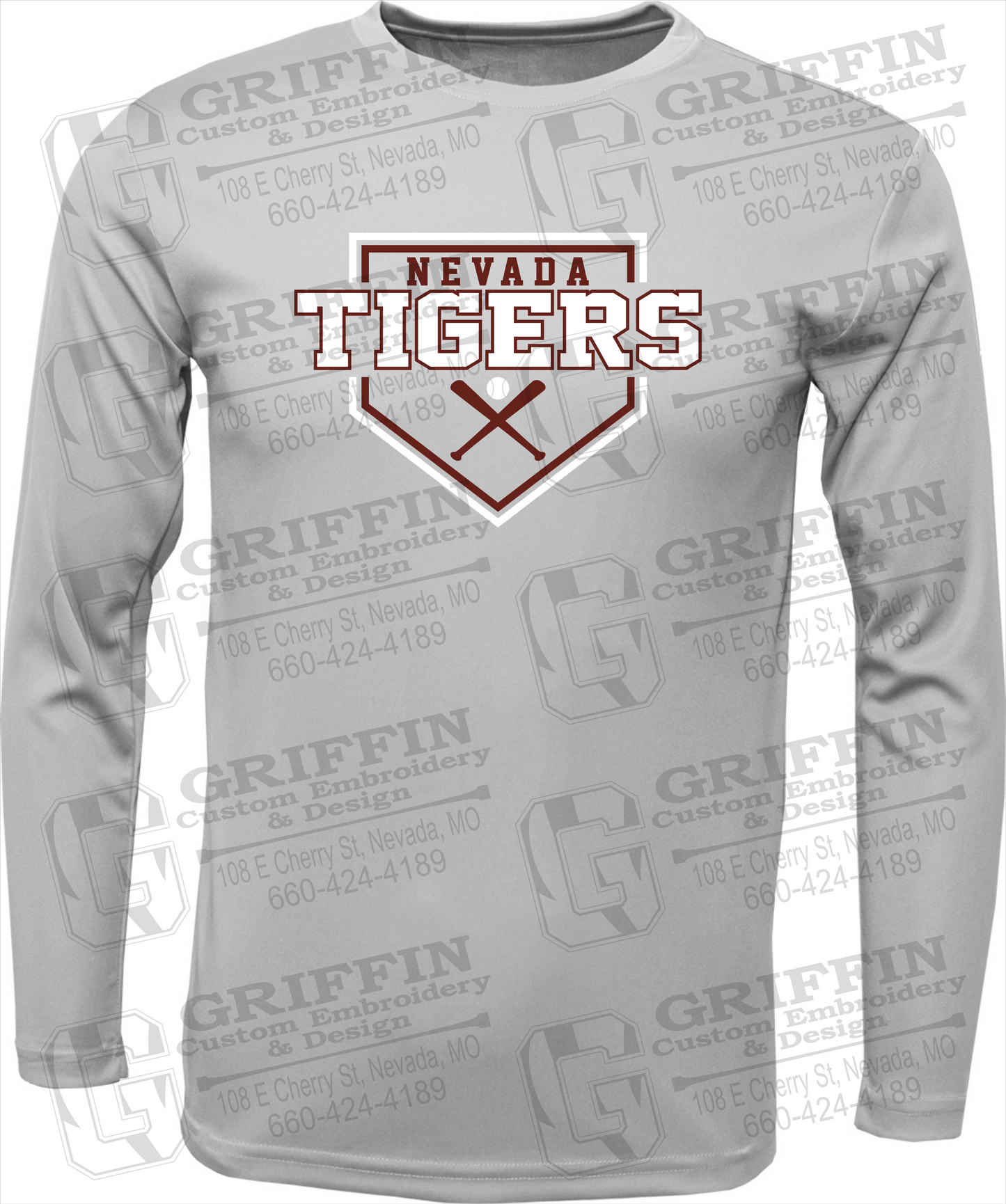 Toddler Dry-Fit Long Sleeve T-Shirt - Baseball - Nevada Tigers 25-A