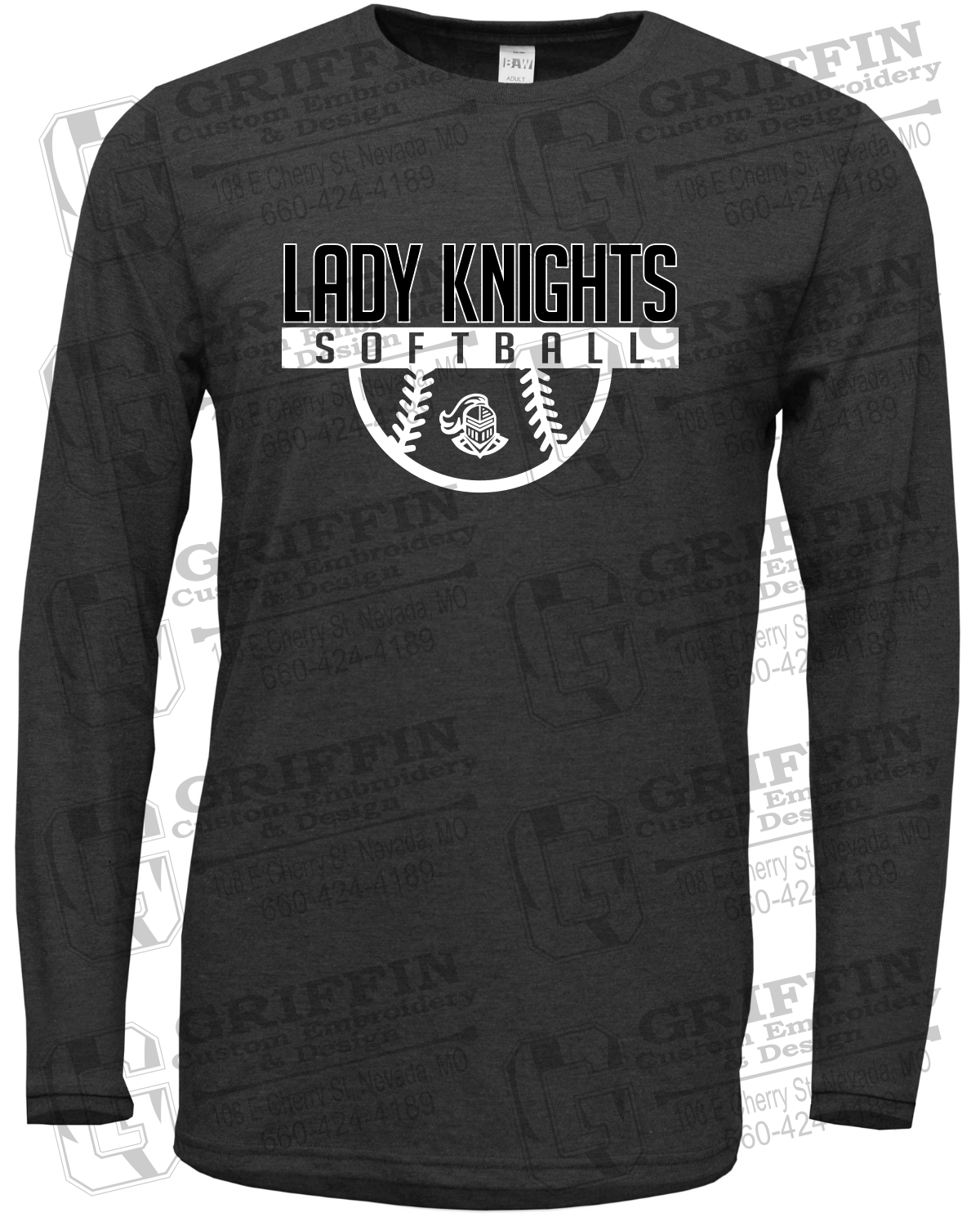 Soft-Tek Long Sleeve T-Shirt - Softball - NEVC Knights 25-A