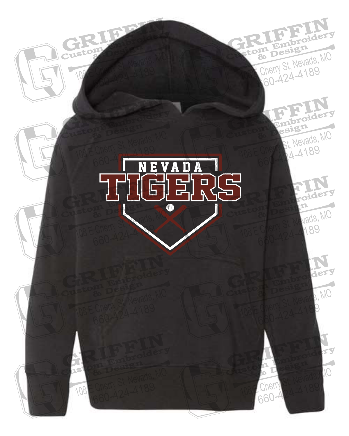Toddler Hoodie - Baseball - Nevada Tigers 25-A
