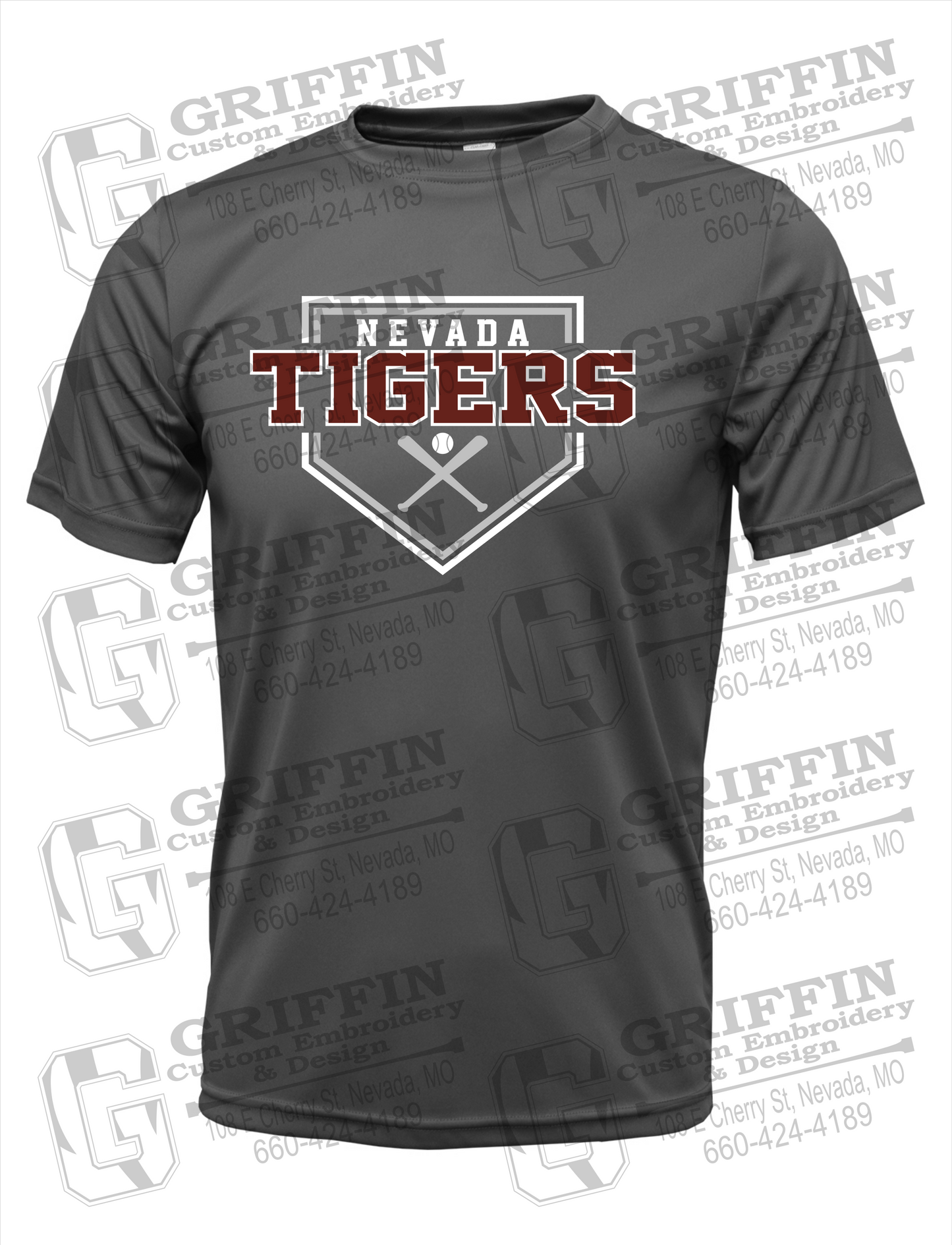 Dry-Fit Short Sleeve T-Shirt - Baseball - Nevada Tigers 25-A