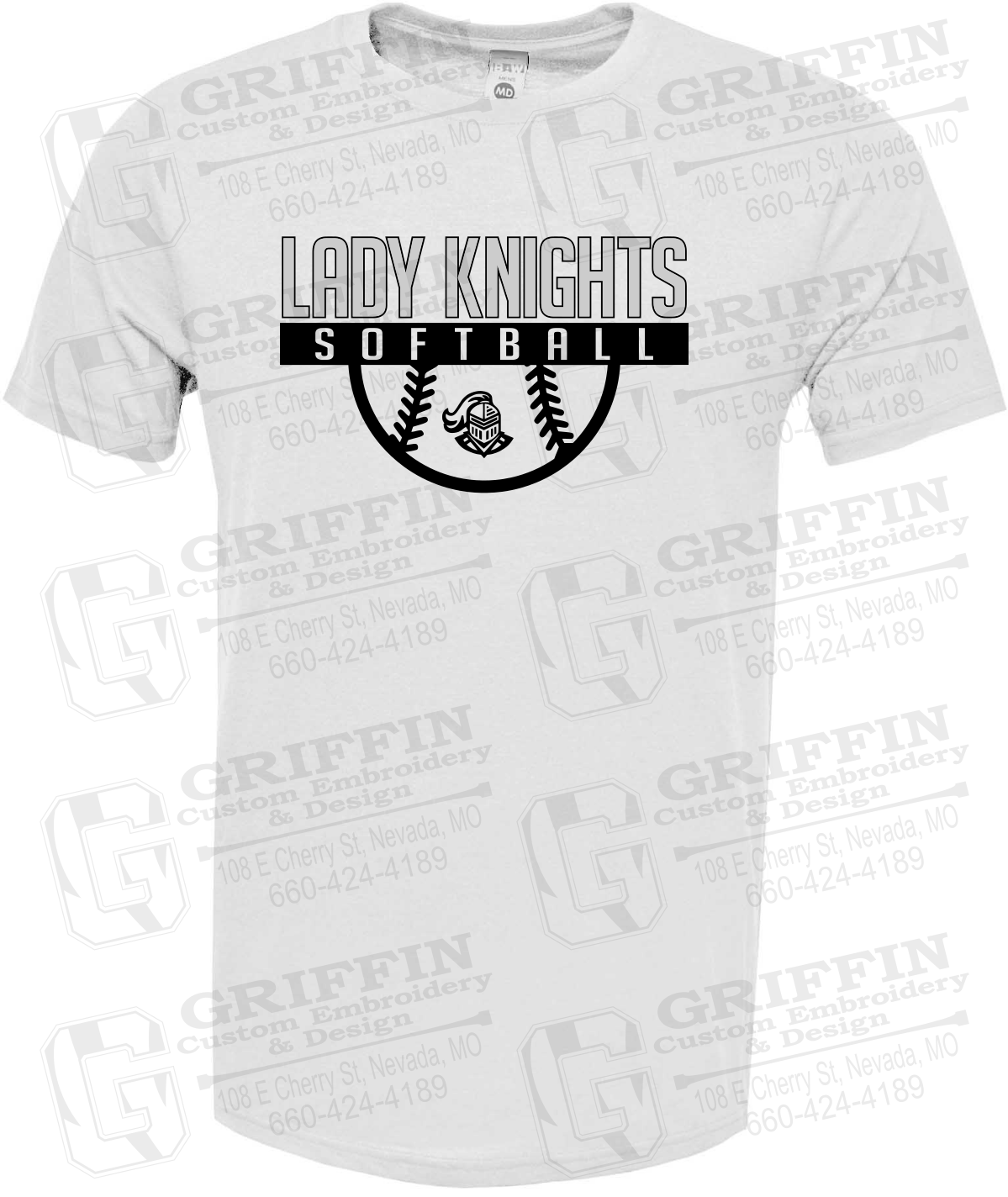 Soft-Tek Short Sleeve T-Shirt - Softball - NEVC Knights 25-A