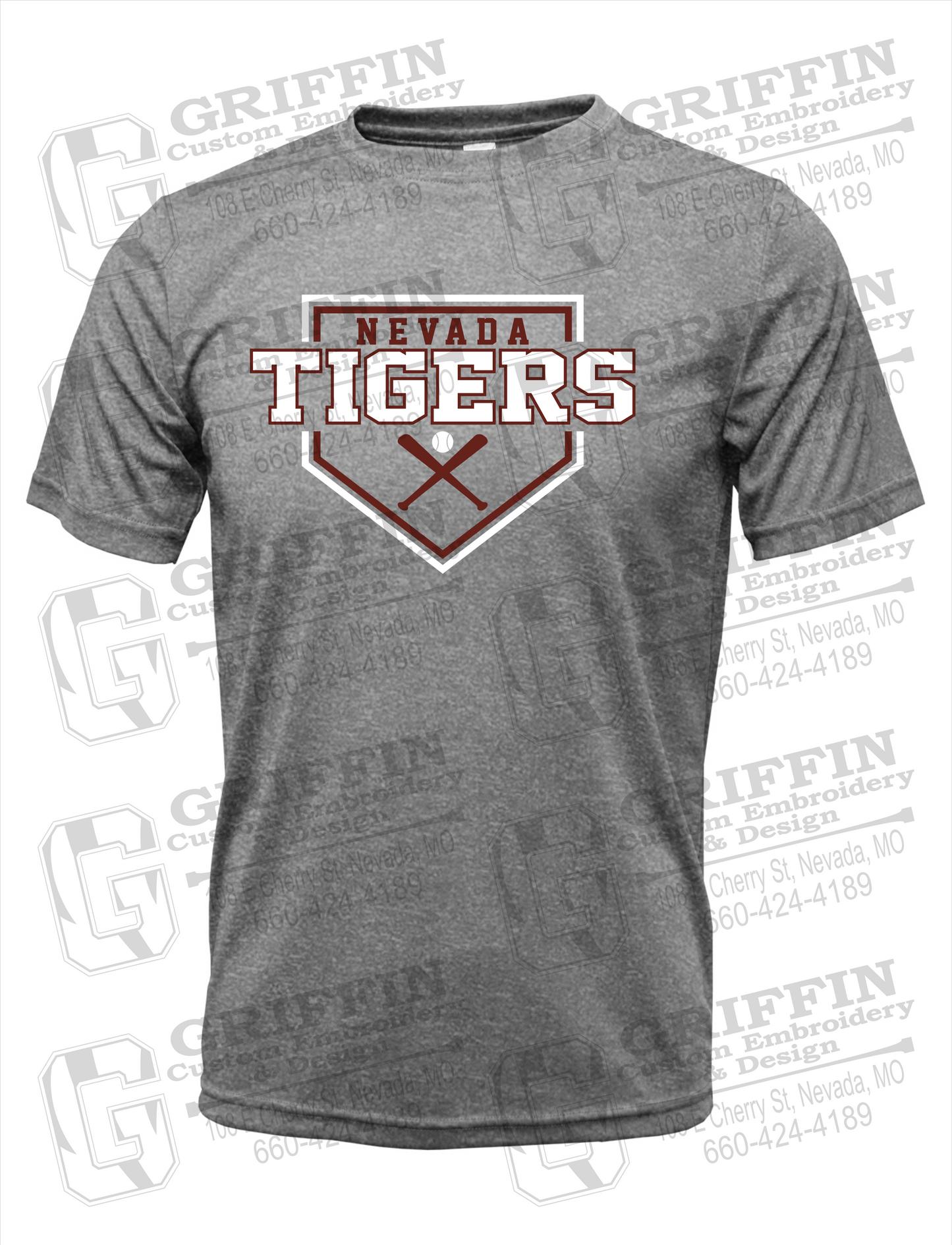 Dry-Fit Short Sleeve T-Shirt - Baseball - Nevada Tigers 25-A