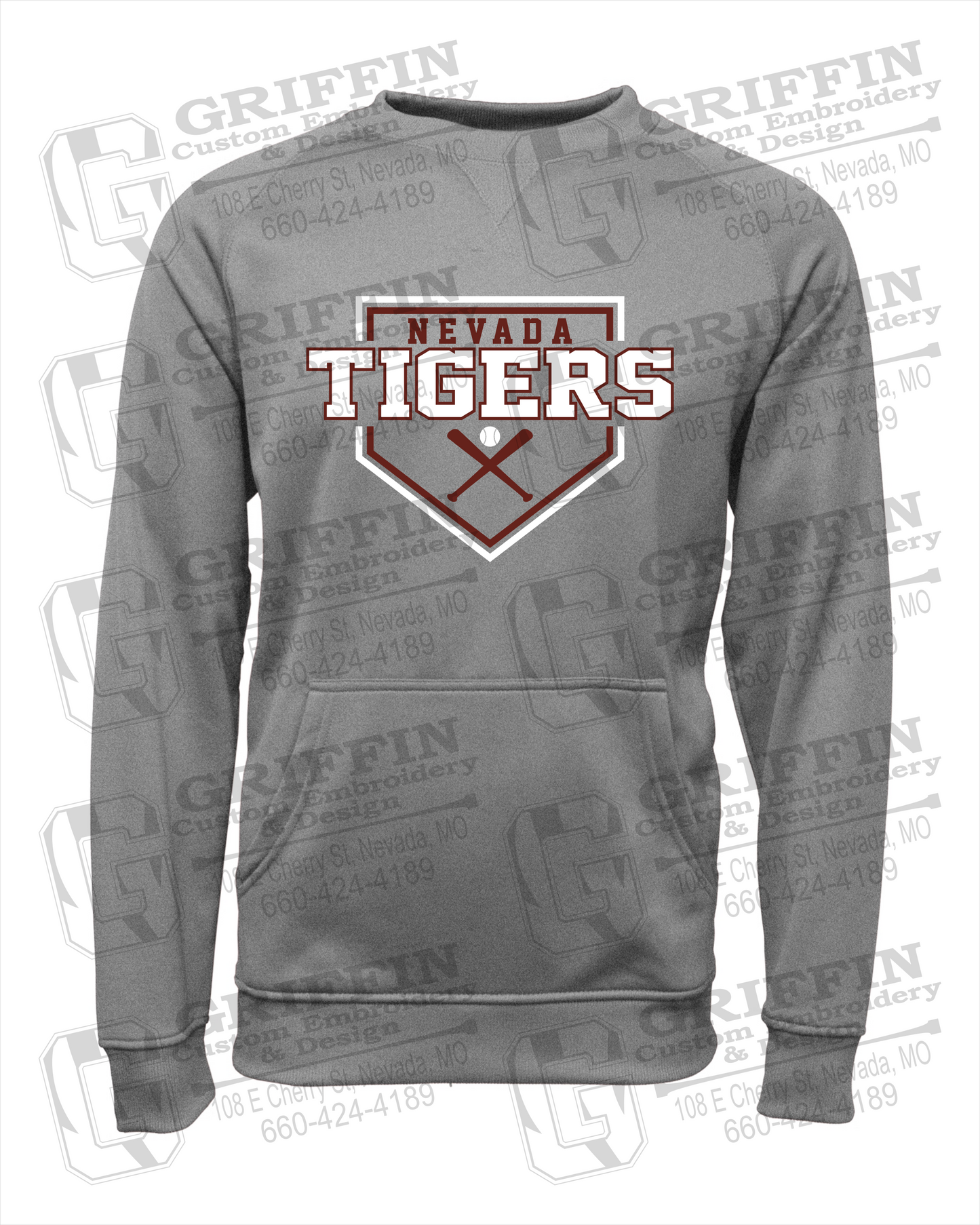 Performance Fleece Sweatshirt - Baseball - Nevada Tigers 25-A