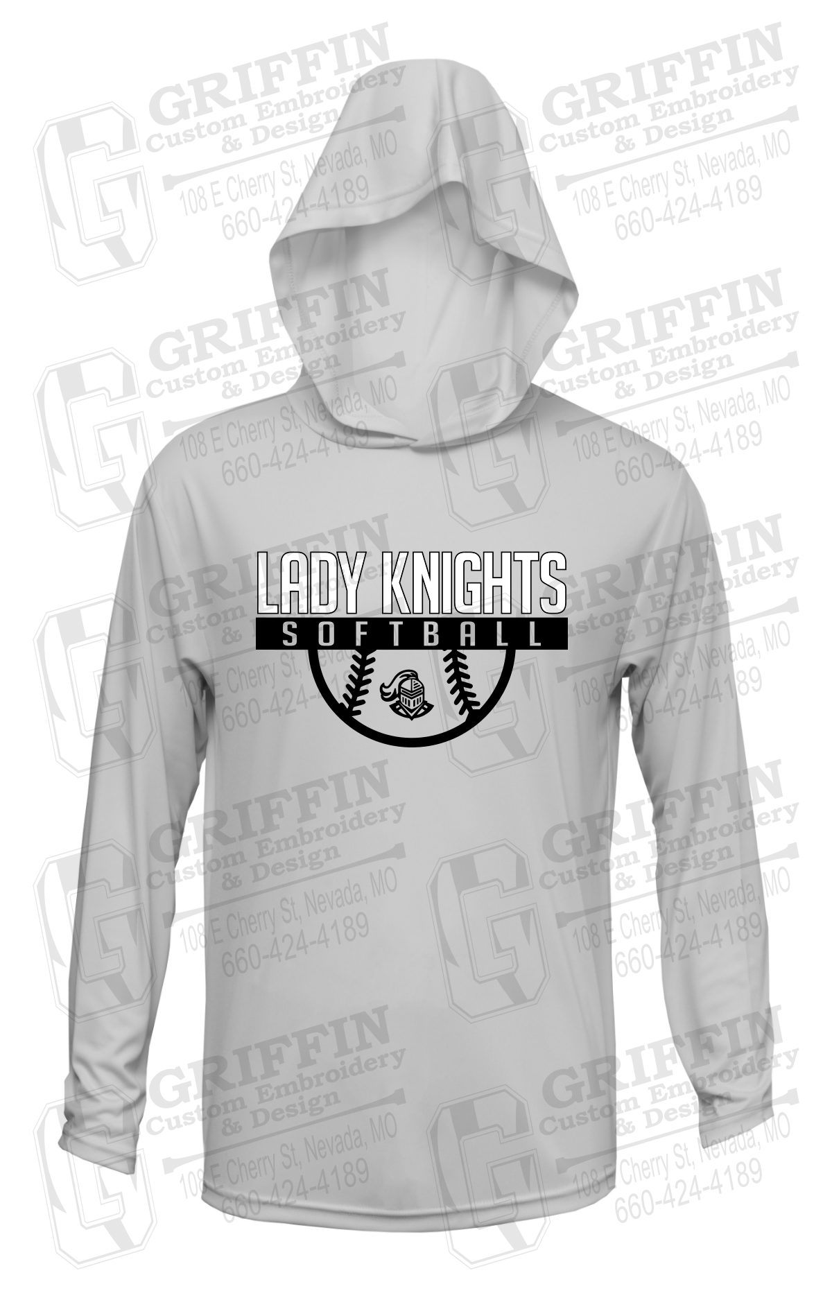 Dry-Fit T-Shirt Hoodie - Softball - NEVC Knights 25-A