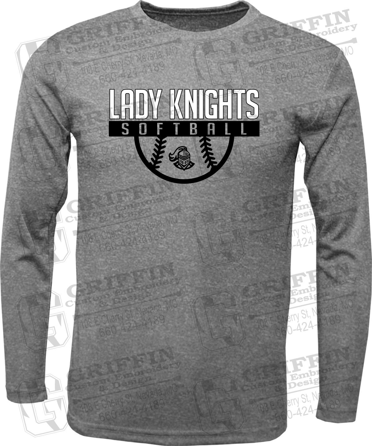 Toddler Dry-Fit Long Sleeve T-Shirt - Softball - NEVC Knights 25-A
