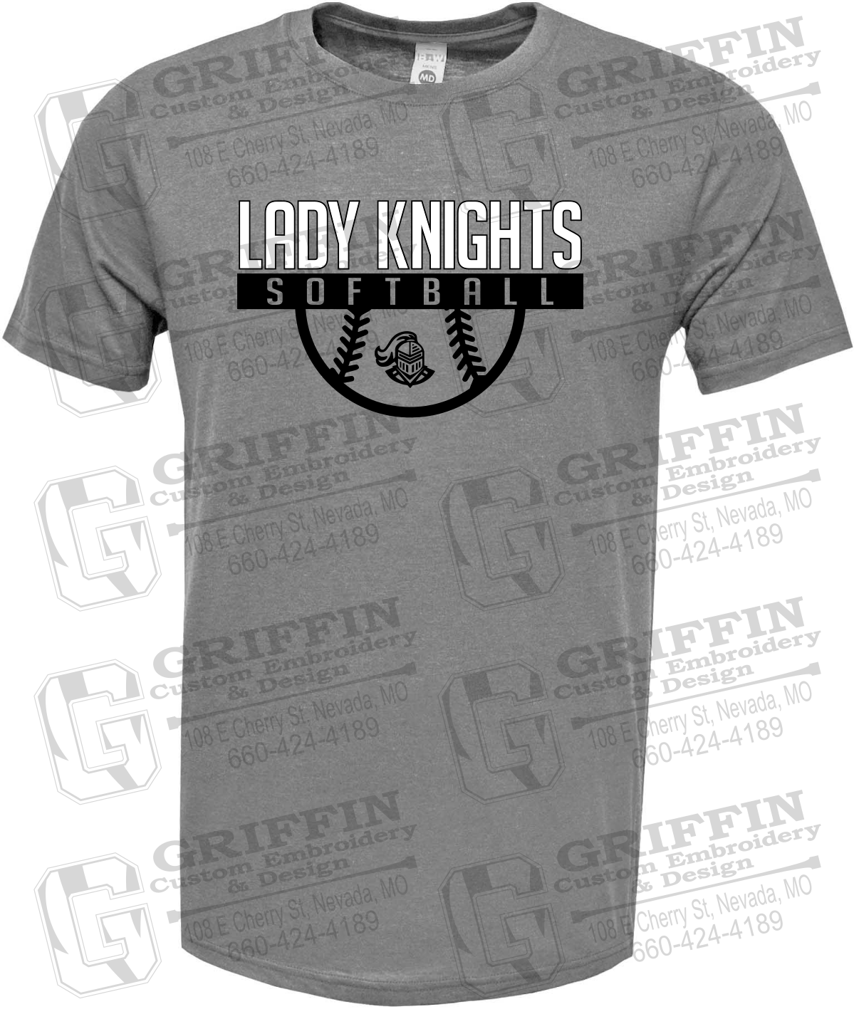 Soft-Tek Short Sleeve T-Shirt - Softball - NEVC Knights 25-A