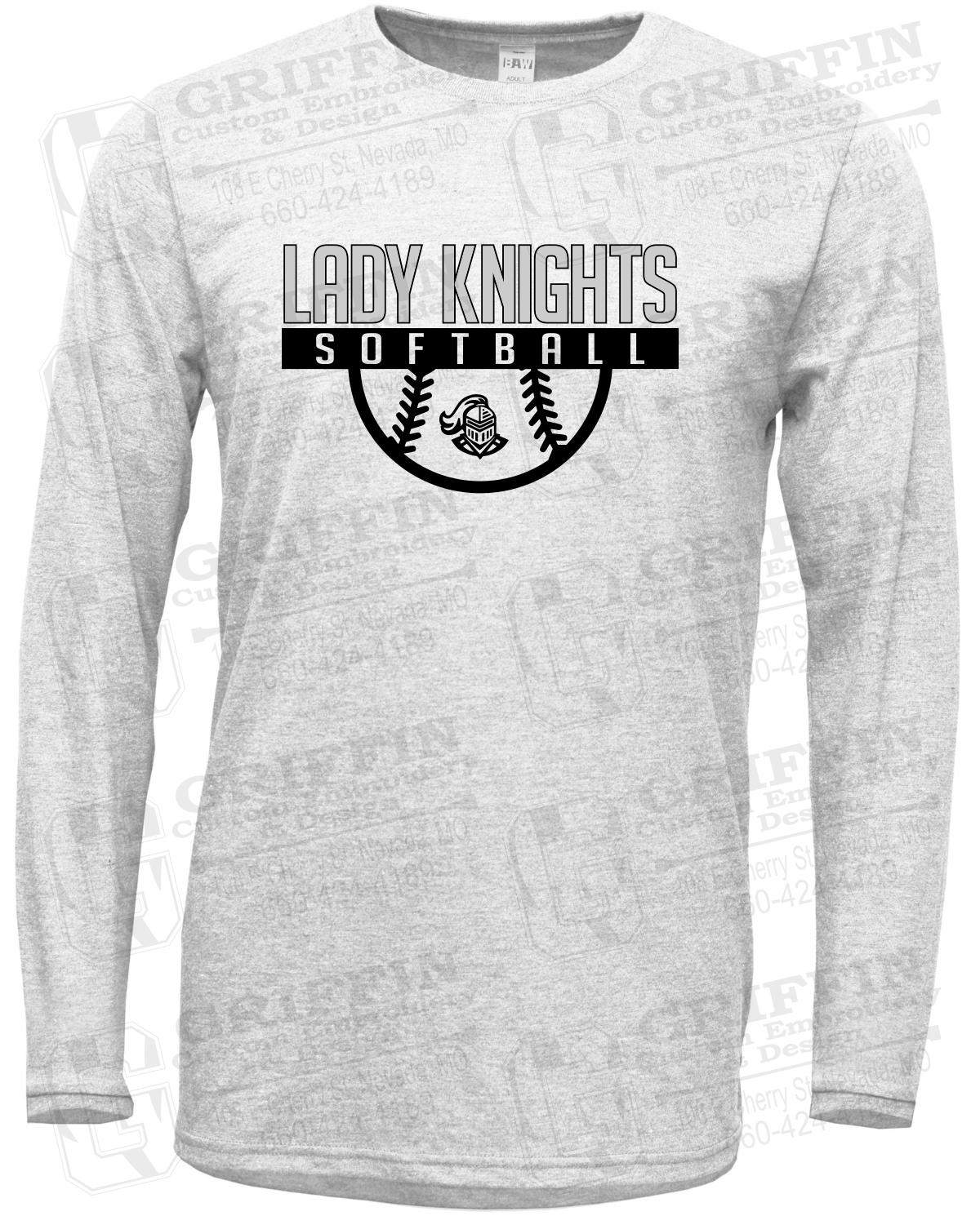 Soft-Tek Long Sleeve T-Shirt - Softball - NEVC Knights 25-A
