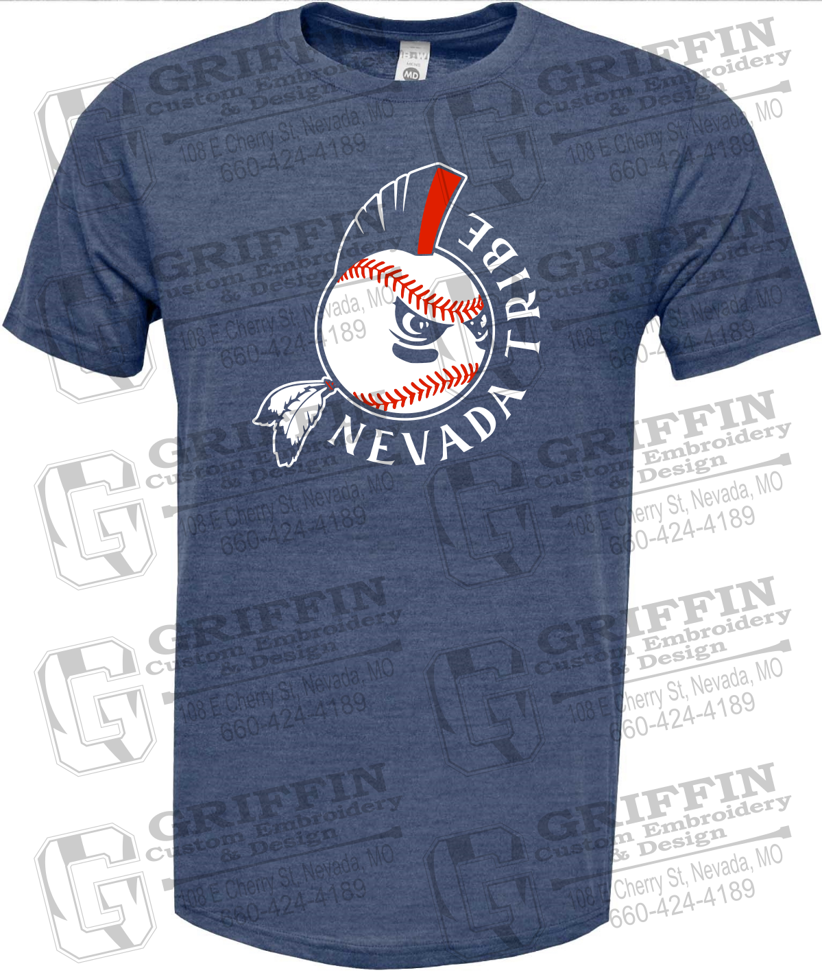 Soft-Tek Short Sleeve T-Shirt - Tribe Baseball 25-A