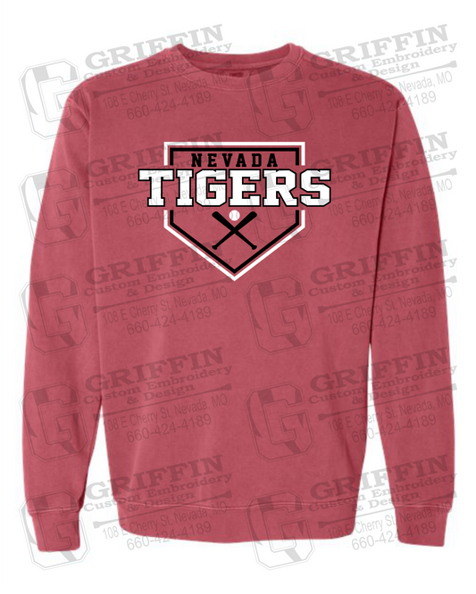 Comfort Colors Crewneck Sweatshirt - Baseball - Nevada Tigers 25-A