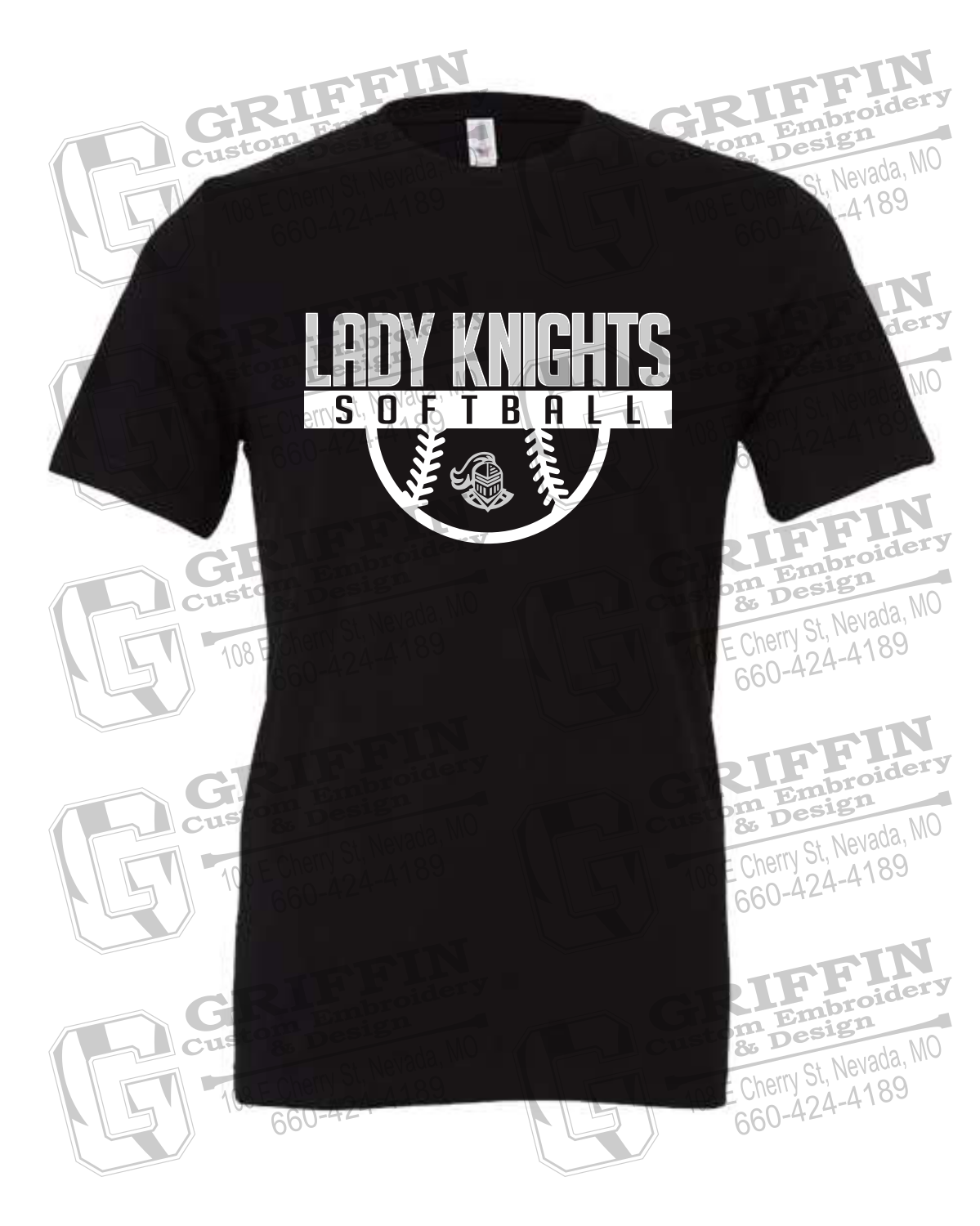 Cotton Short Sleeve T-Shirt - Softball - NEVC Knights 25-A