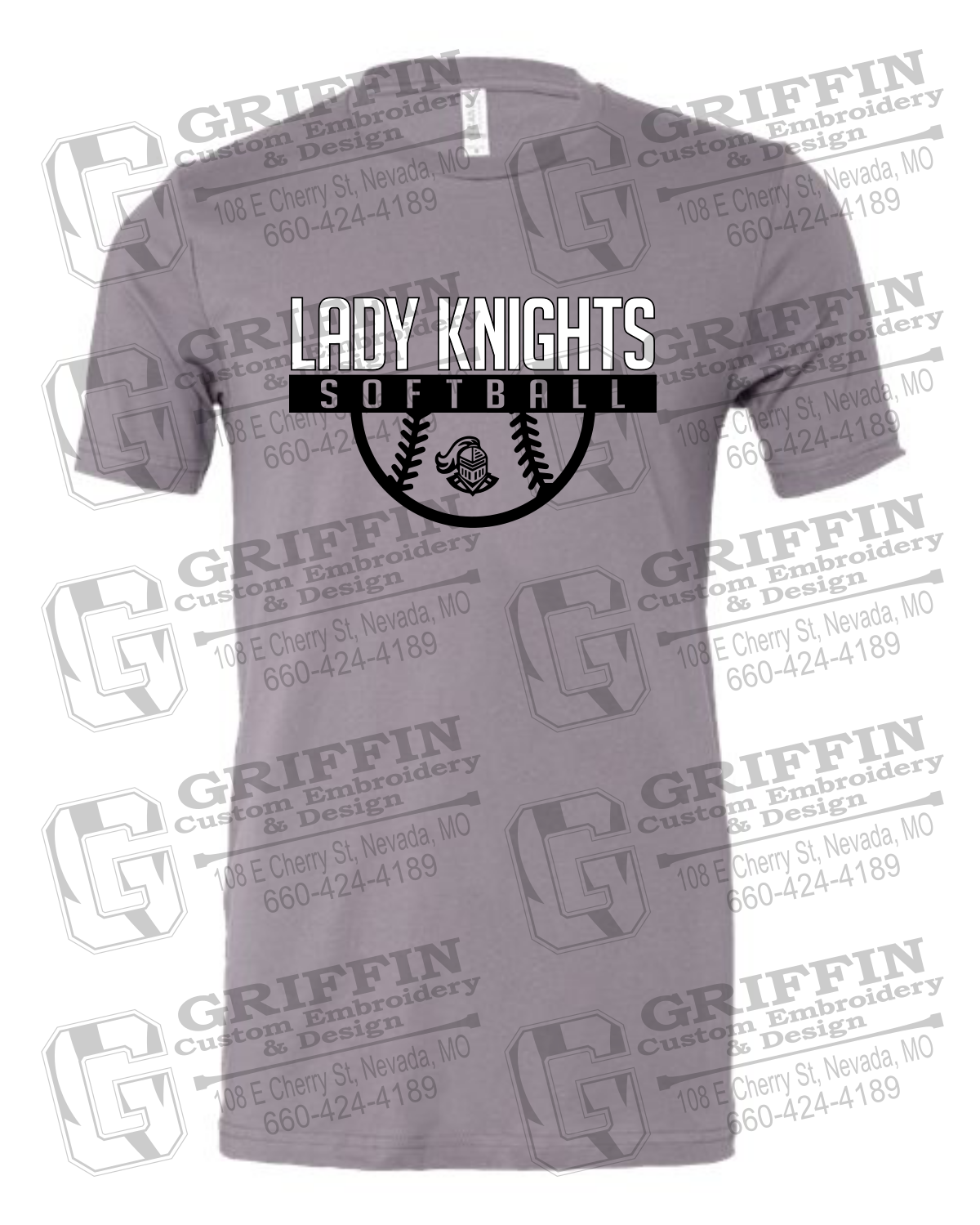 Cotton Short Sleeve T-Shirt - Softball - NEVC Knights 25-A