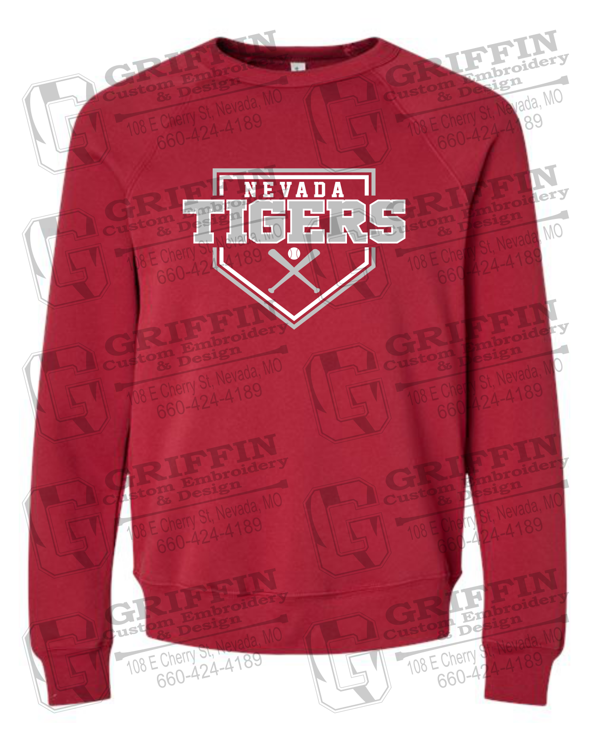 Sponge Fleece Sweatshirt - Baseball - Nevada Tigers 25-A