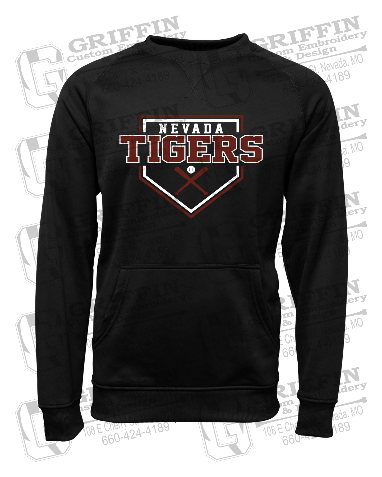 Performance Fleece Sweatshirt - Baseball - Nevada Tigers 25-A