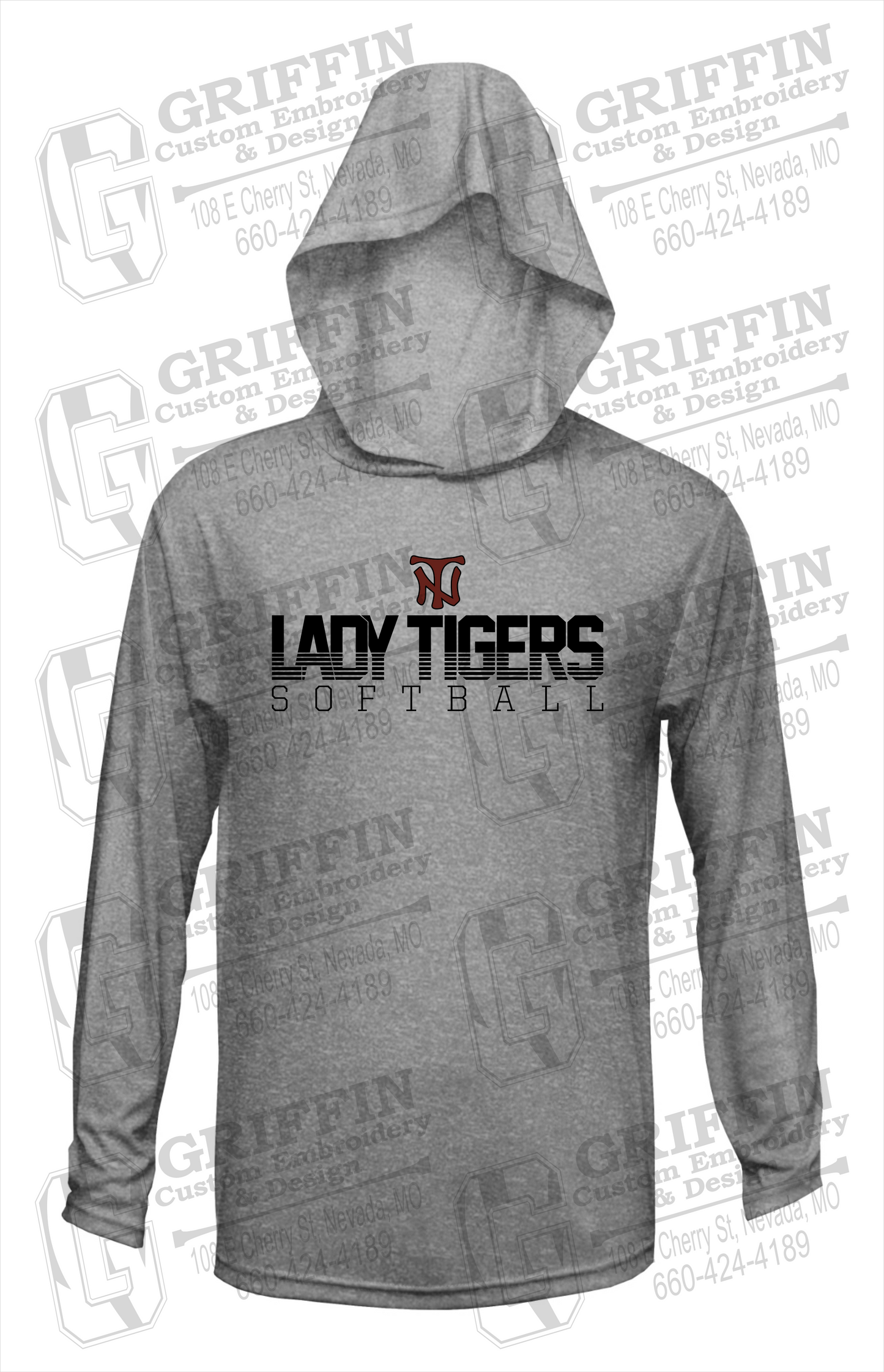 Dry-Fit T-Shirt Hoodie - Softball - Nevada Tigers 25-L