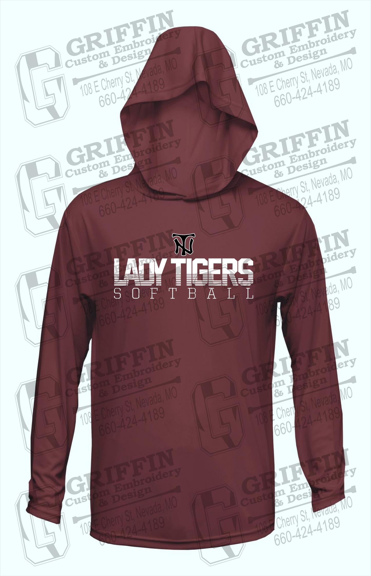 Dry-Fit T-Shirt Hoodie - Softball - Nevada Tigers 25-L