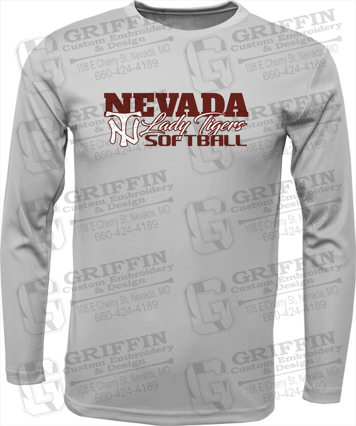 Toddler Dry-Fit Long Sleeve T-Shirt - Softball - Nevada Tigers 25-M