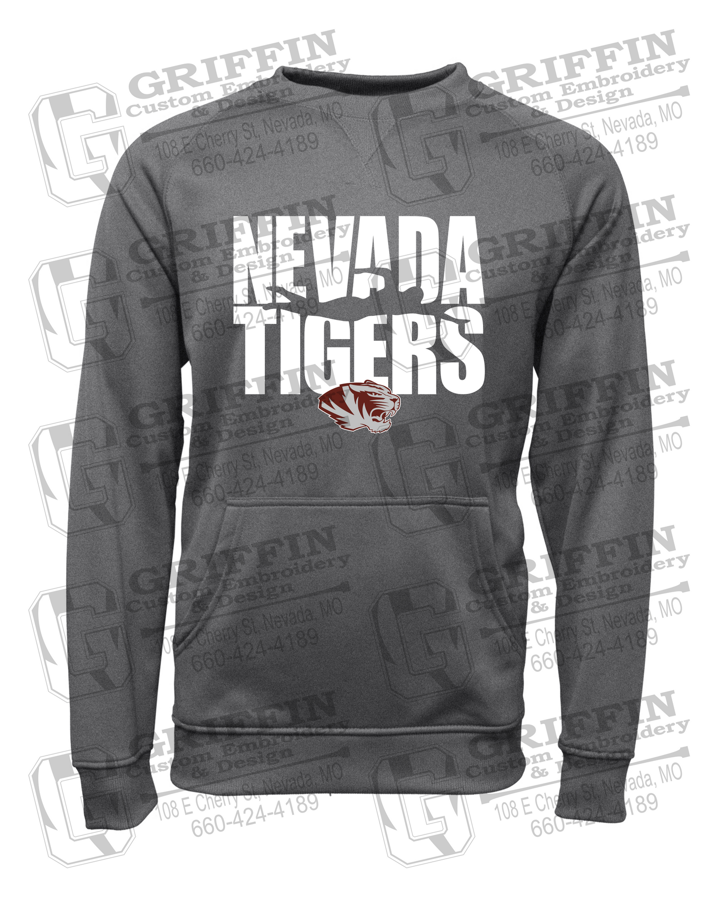 Performance Fleece Sweatshirt - Swimming - Nevada Tigers 25-N