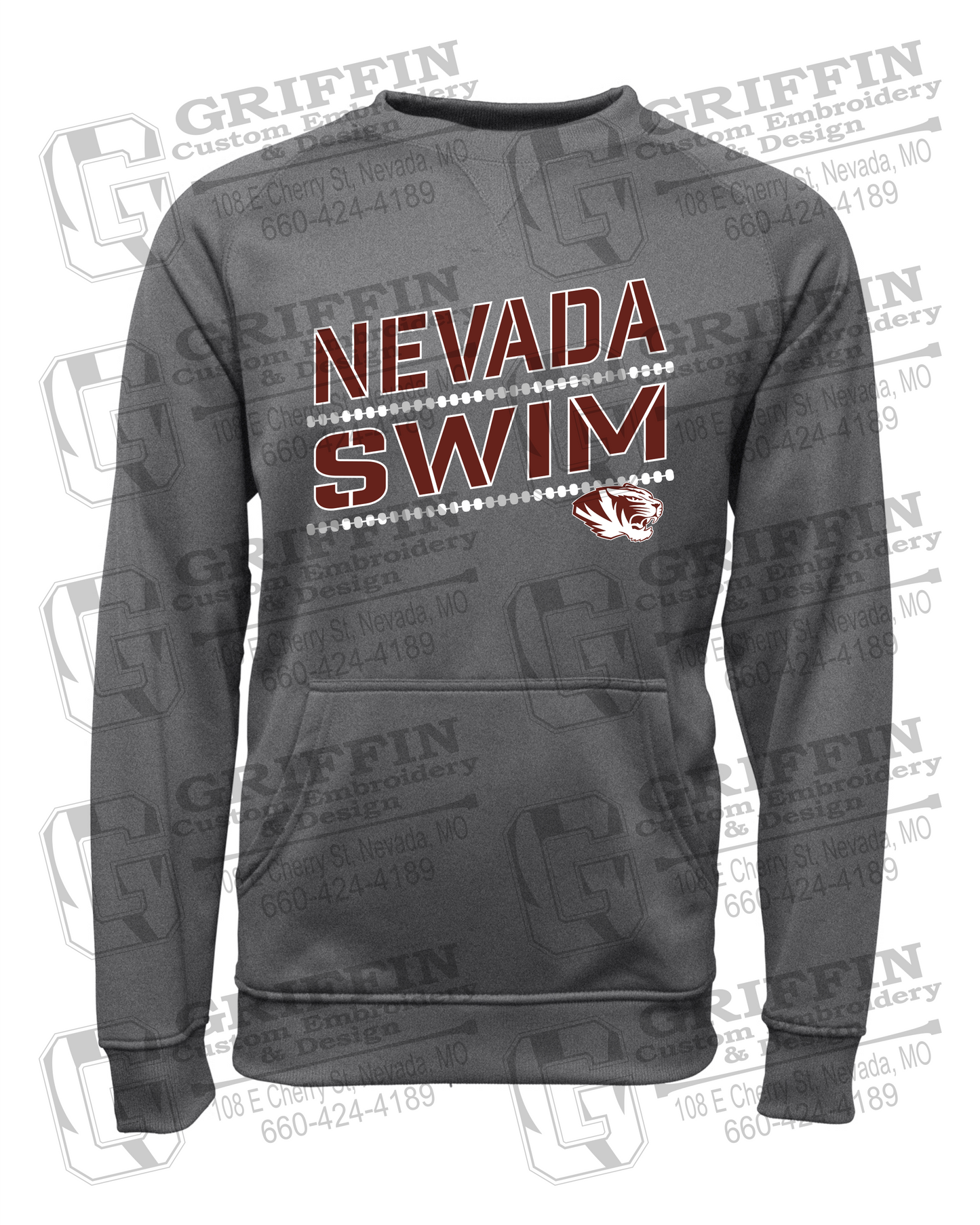 Performance Fleece Sweatshirt - Swimming - Nevada Tigers 25-O
