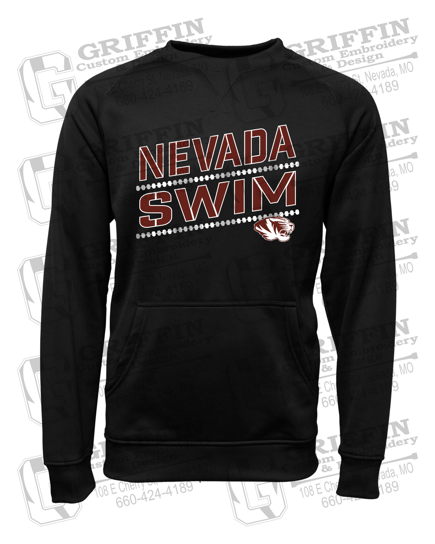 Performance Fleece Sweatshirt - Swimming - Nevada Tigers 25-O