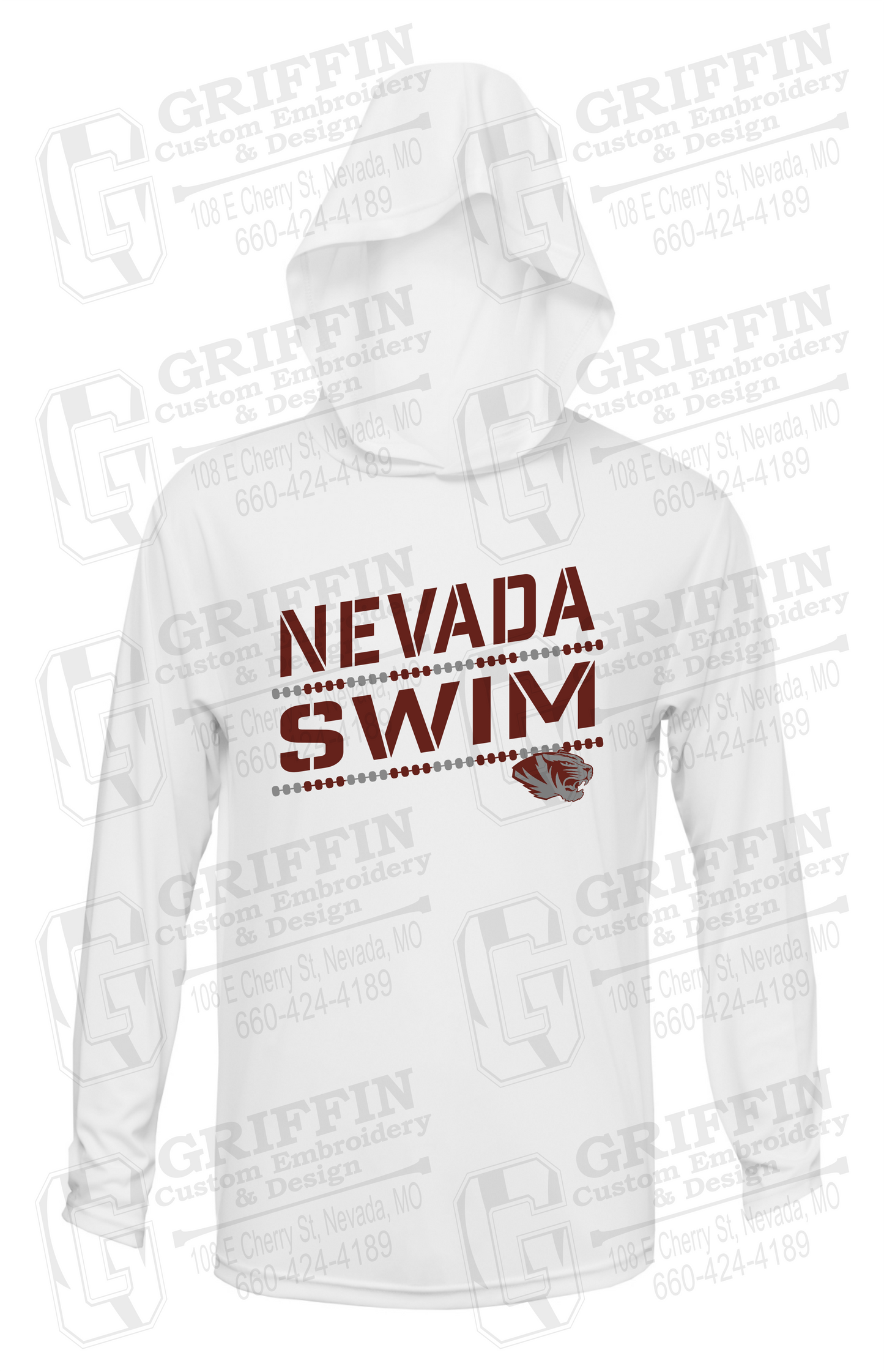 Dry-Fit T-Shirt Hoodie - Swimming - Nevada Tigers 25-O