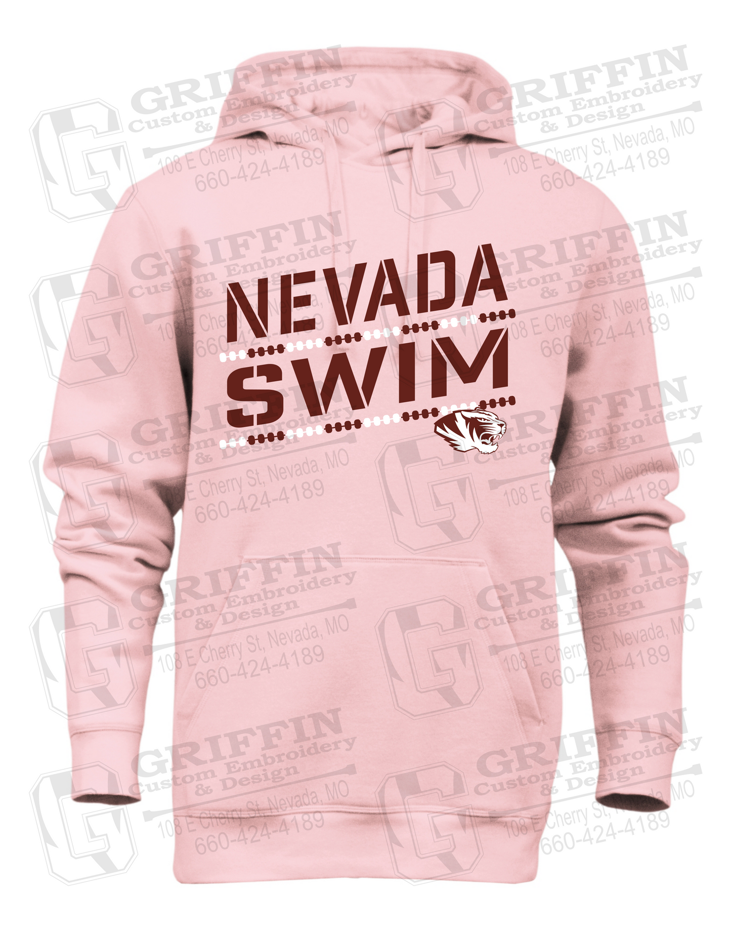 Heavyweight Fleece Hoodie - Swimming - Nevada Tigers 25-O