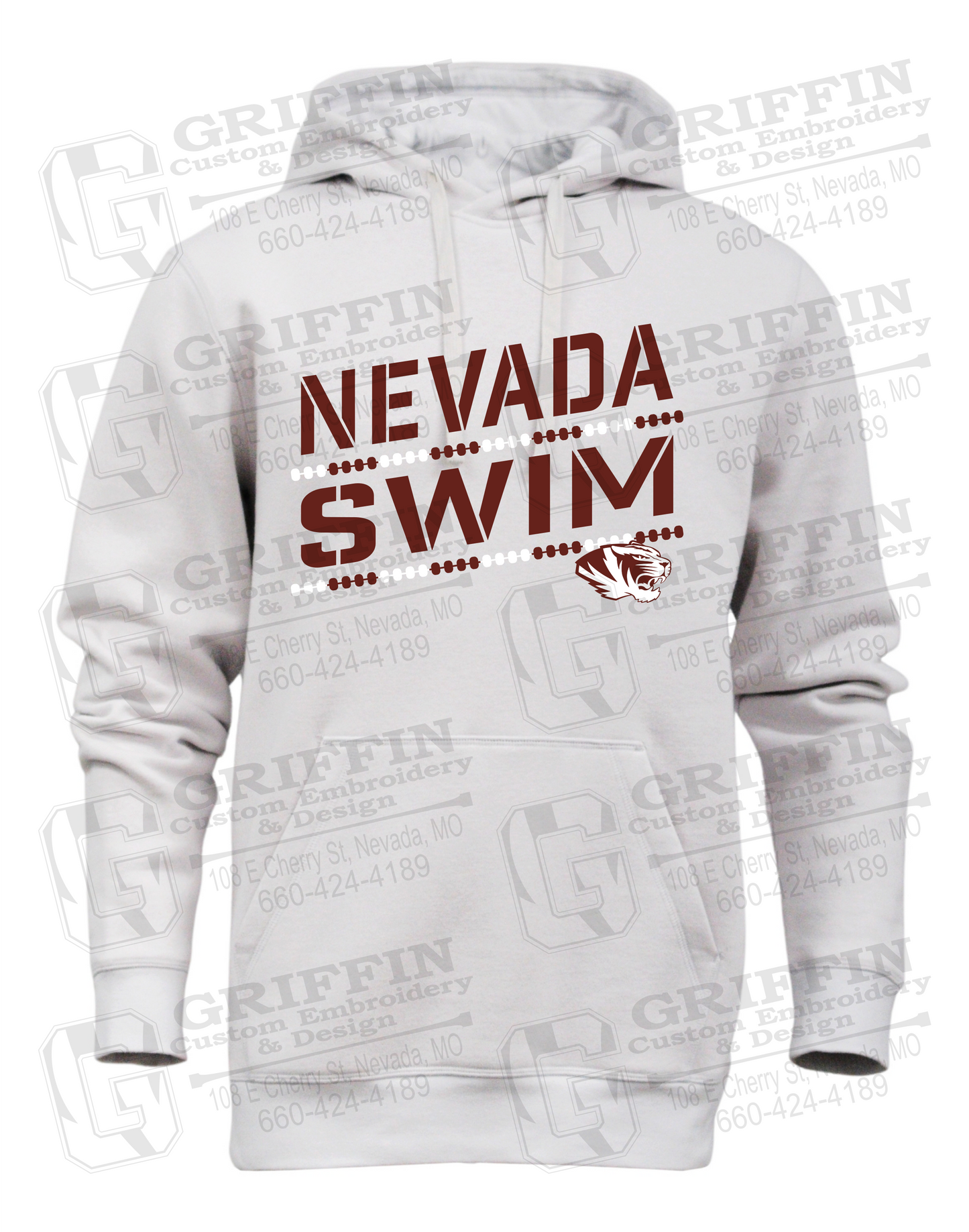 Heavyweight Fleece Hoodie - Swimming - Nevada Tigers 25-O