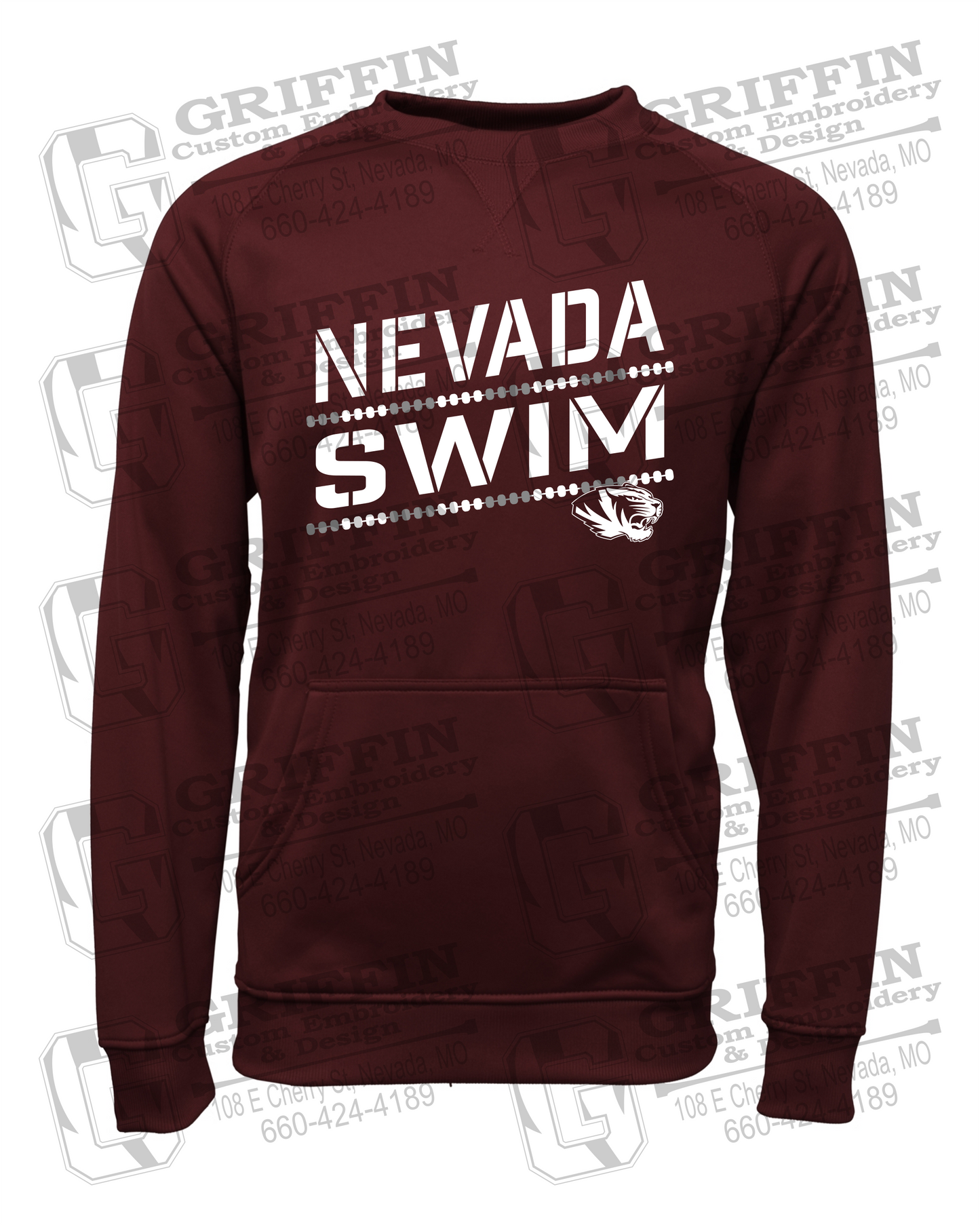 Performance Fleece Sweatshirt - Swimming - Nevada Tigers 25-O