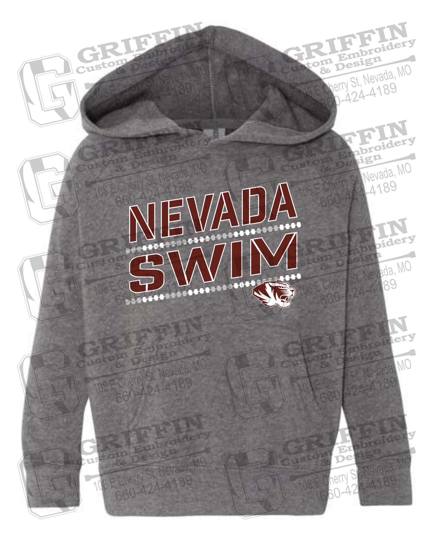Toddler Hoodie - Swimming - Nevada Tigers 25-O