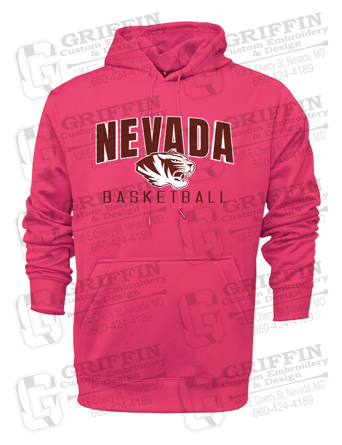 Performance Fleece Hoodie - Basketball - Nevada Tigers 25-T