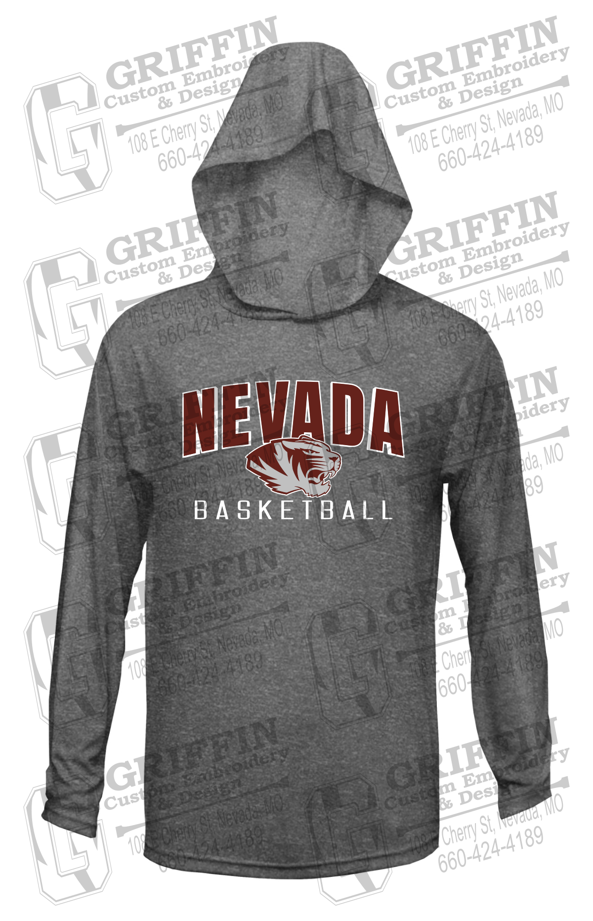 Dry-Fit T-Shirt Hoodie - Basketball - Nevada Tigers 25-T