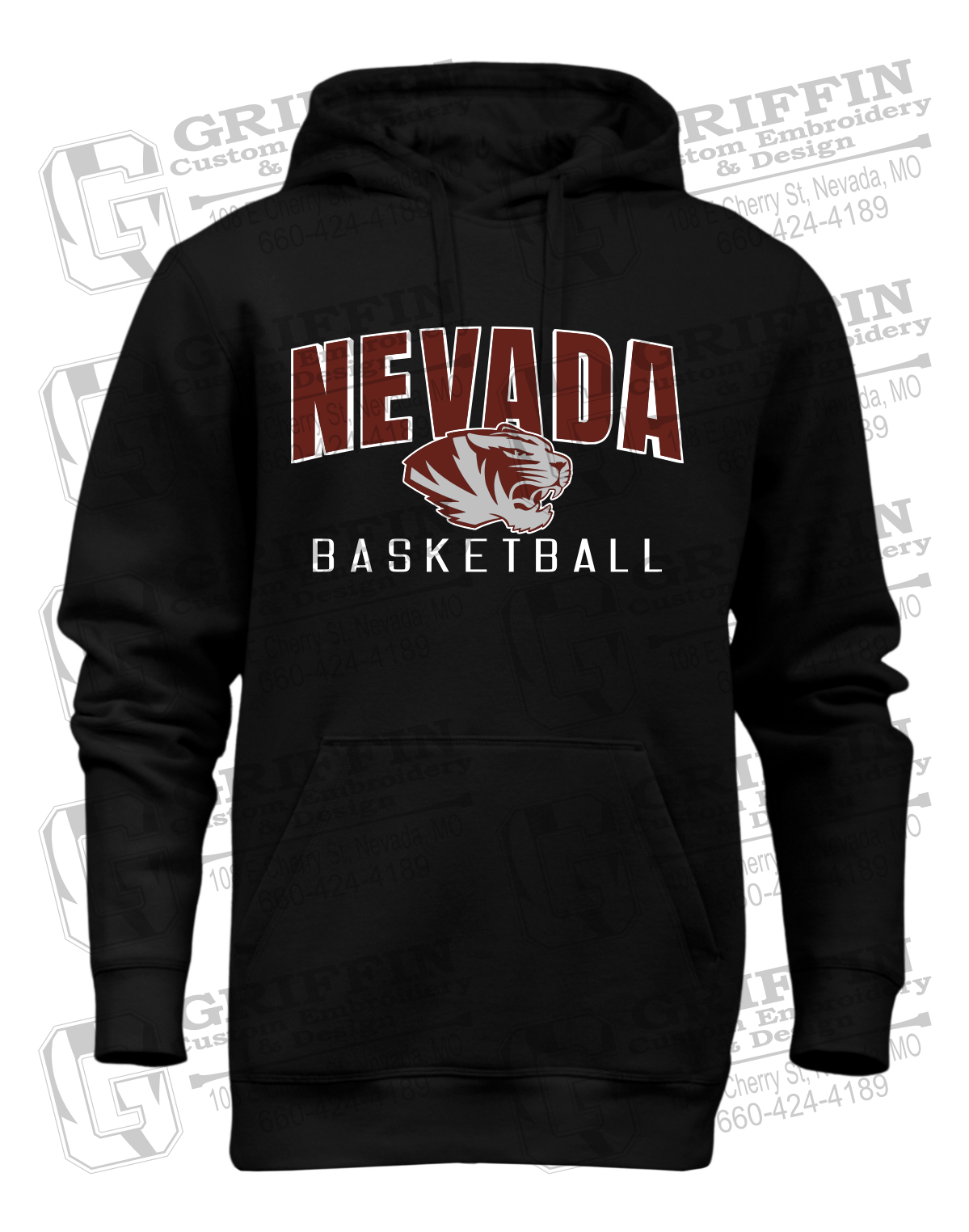 Heavyweight Fleece Hoodie - Basketball - Nevada Tigers 25-T