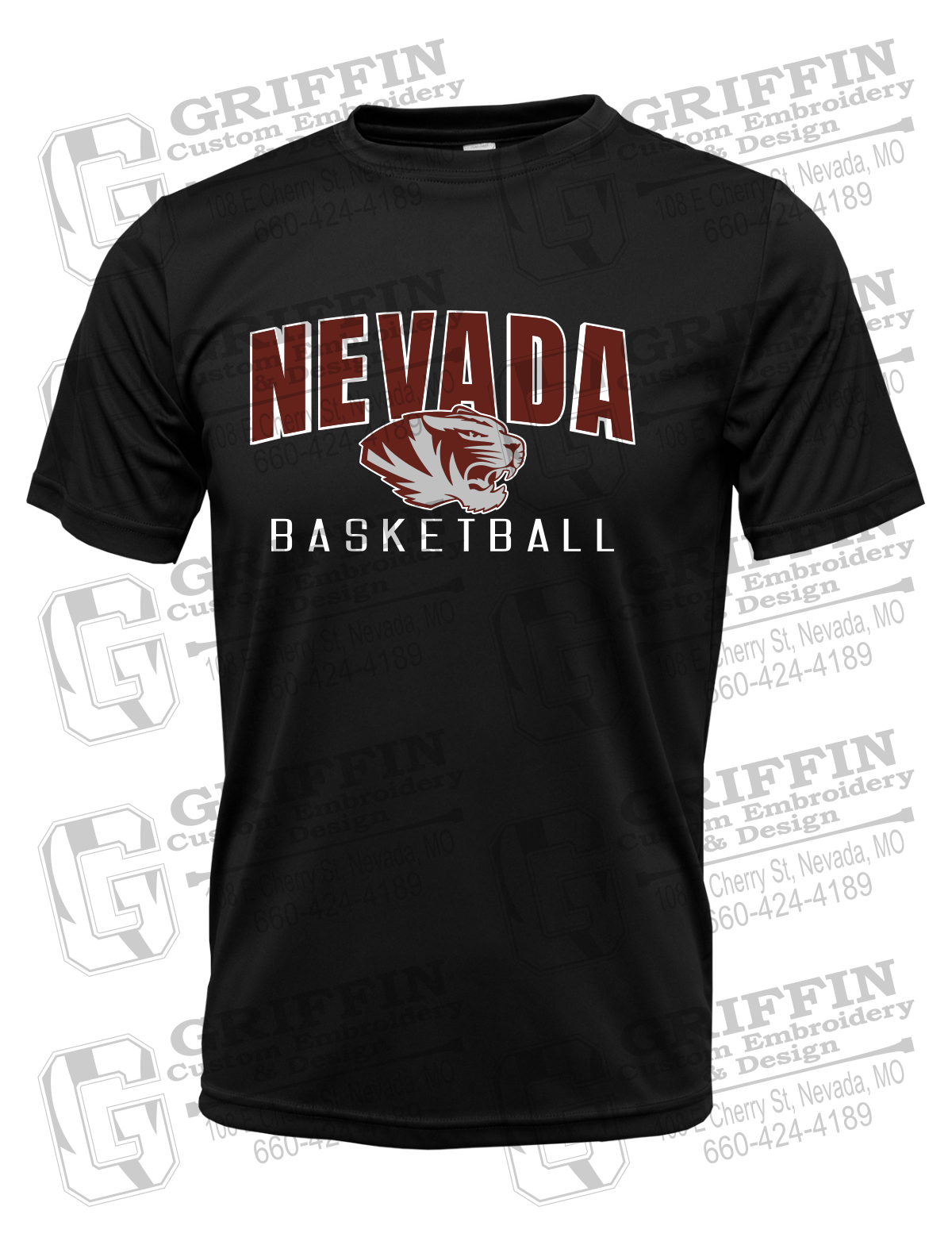 Dry-Fit Short Sleeve T-Shirt - Basketball - Nevada Tigers 25-T