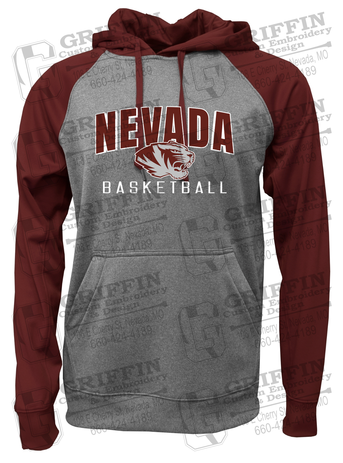 Performance Fleece Raglan Hoodie - Basketball - Nevada Tigers 25-T