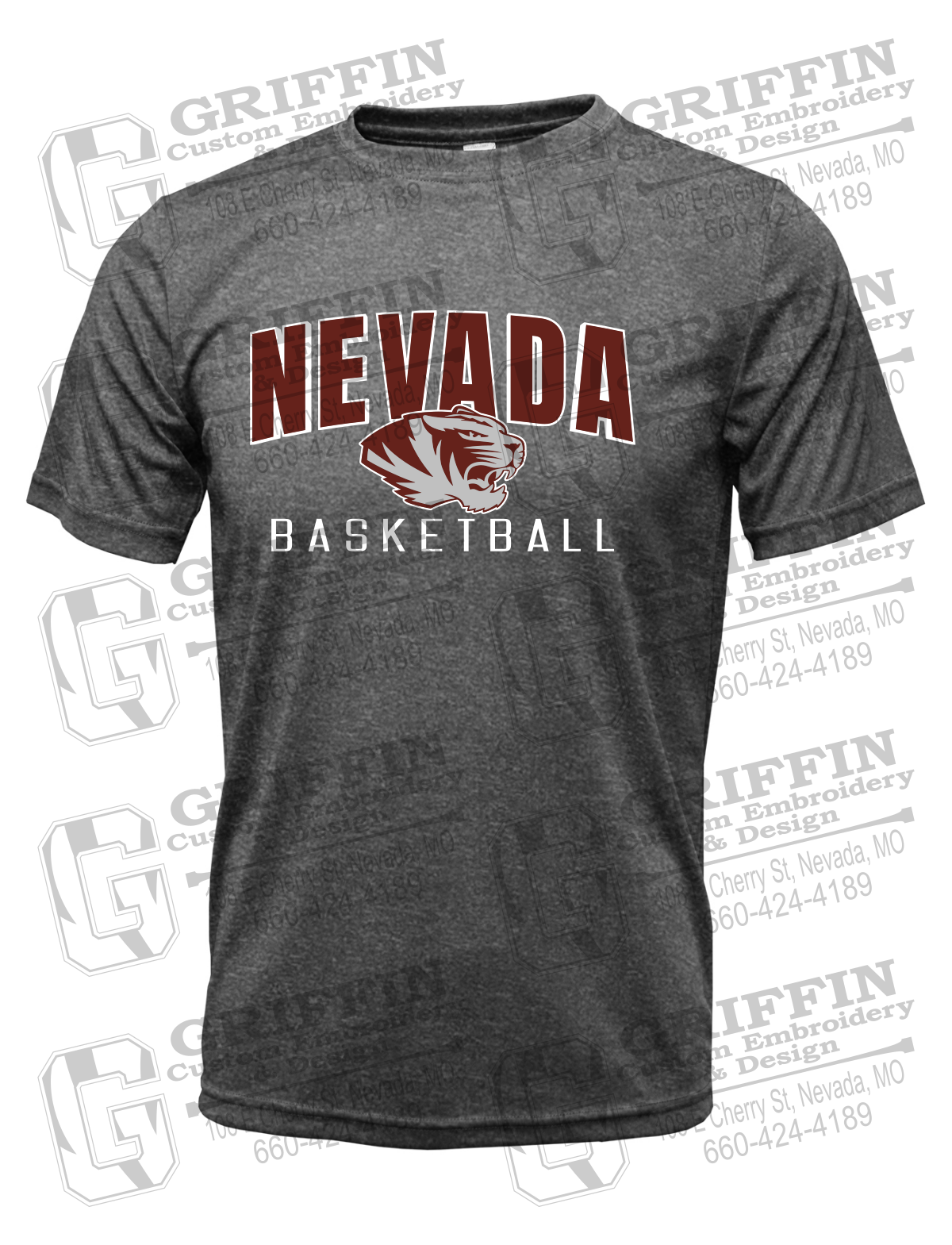 Dry-Fit Short Sleeve T-Shirt - Basketball - Nevada Tigers 25-T