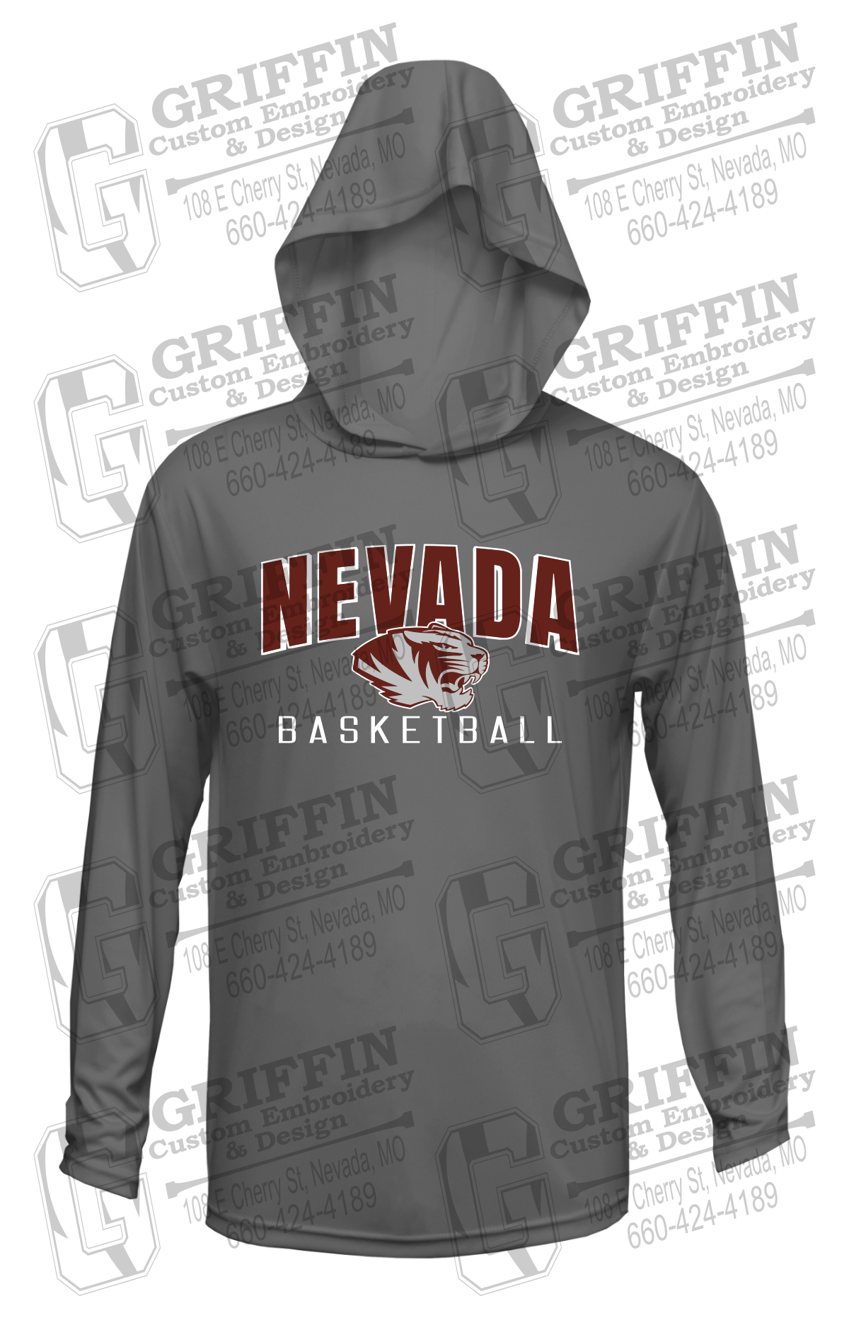 Dry-Fit T-Shirt Hoodie - Basketball - Nevada Tigers 25-T