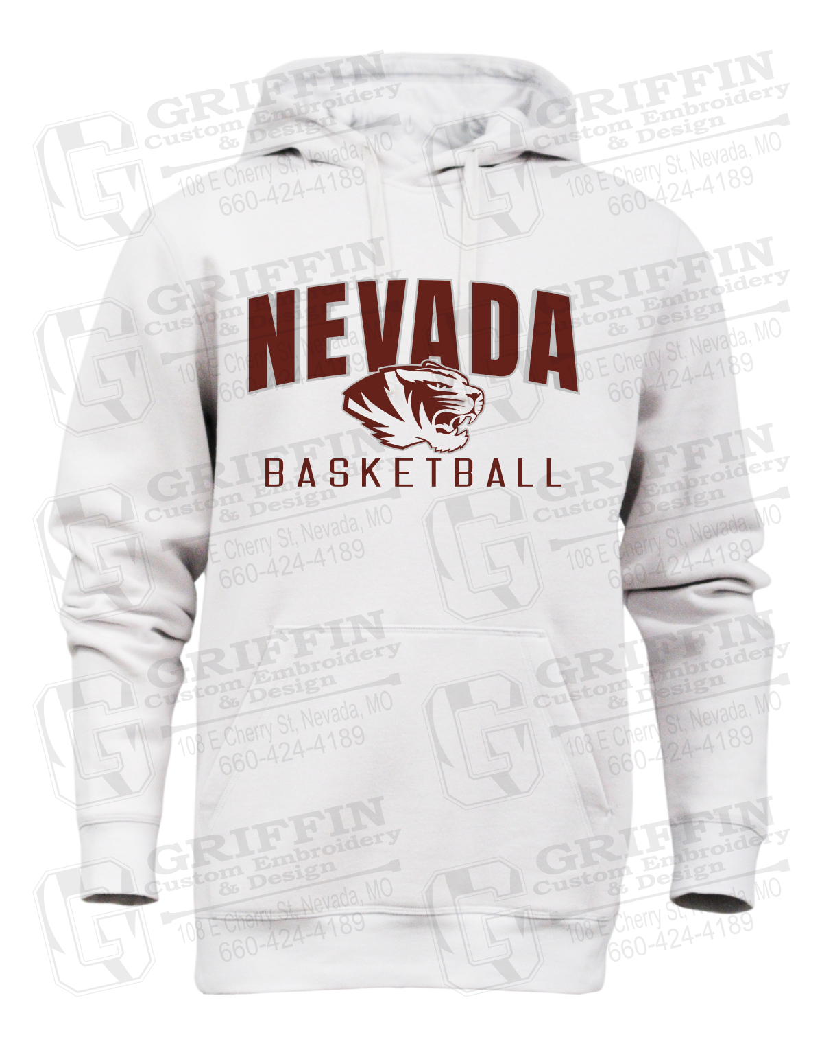 Heavyweight Fleece Hoodie - Basketball - Nevada Tigers 25-T