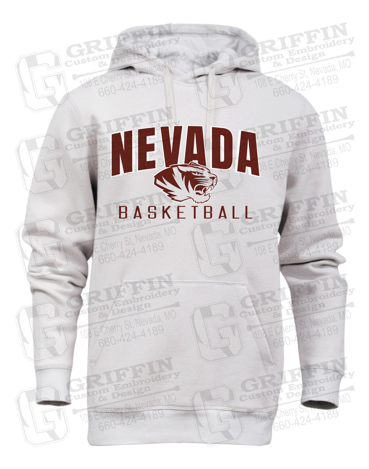 Heavyweight Fleece Hoodie - Basketball - Nevada Tigers 25-T