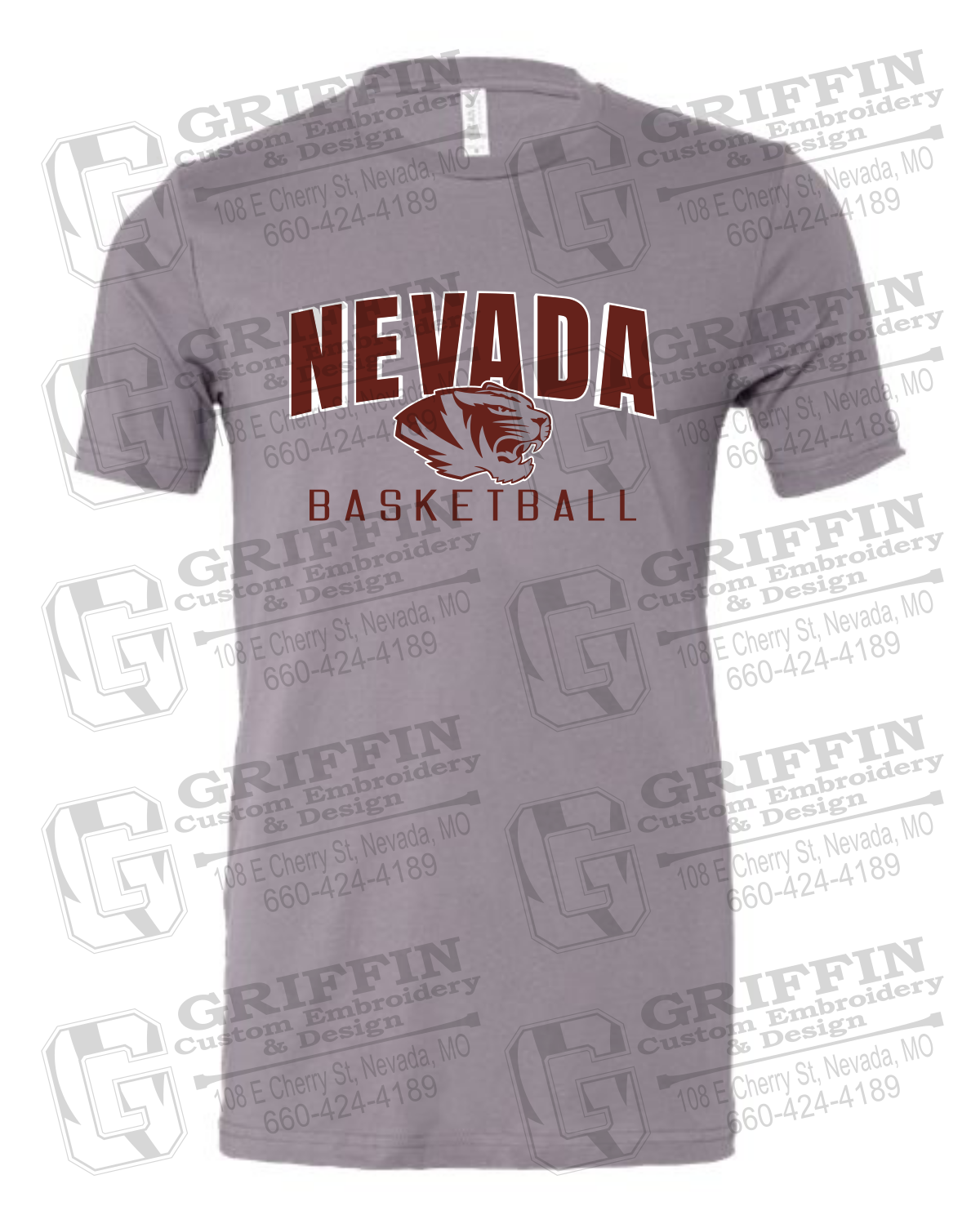 Cotton Short Sleeve T-Shirt - Basketball - Nevada Tigers 25-T