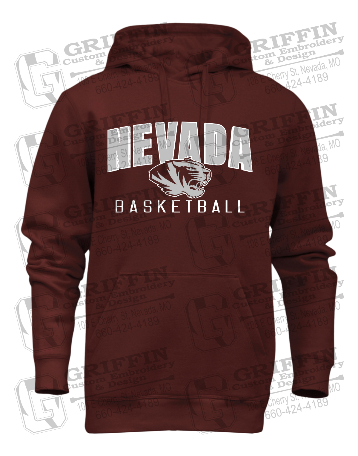 Heavyweight Fleece Hoodie - Basketball - Nevada Tigers 25-T