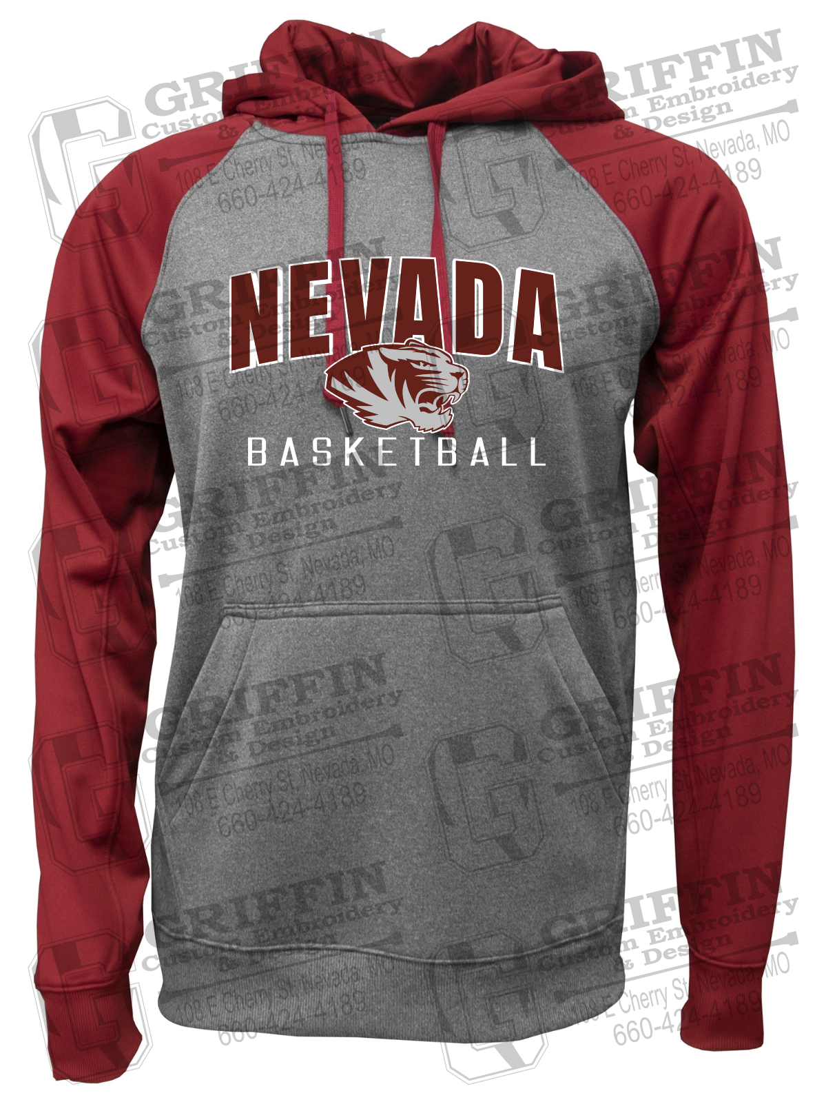 Performance Fleece Raglan Hoodie - Basketball - Nevada Tigers 25-T