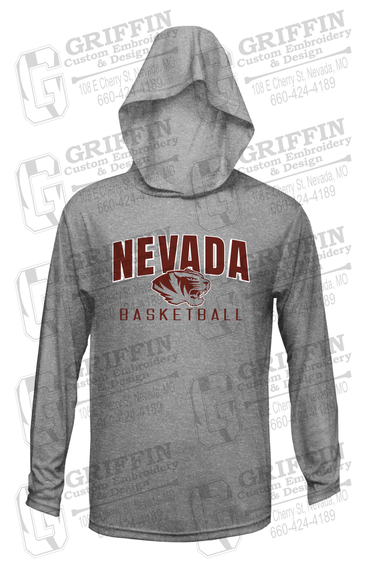 Dry-Fit T-Shirt Hoodie - Basketball - Nevada Tigers 25-T