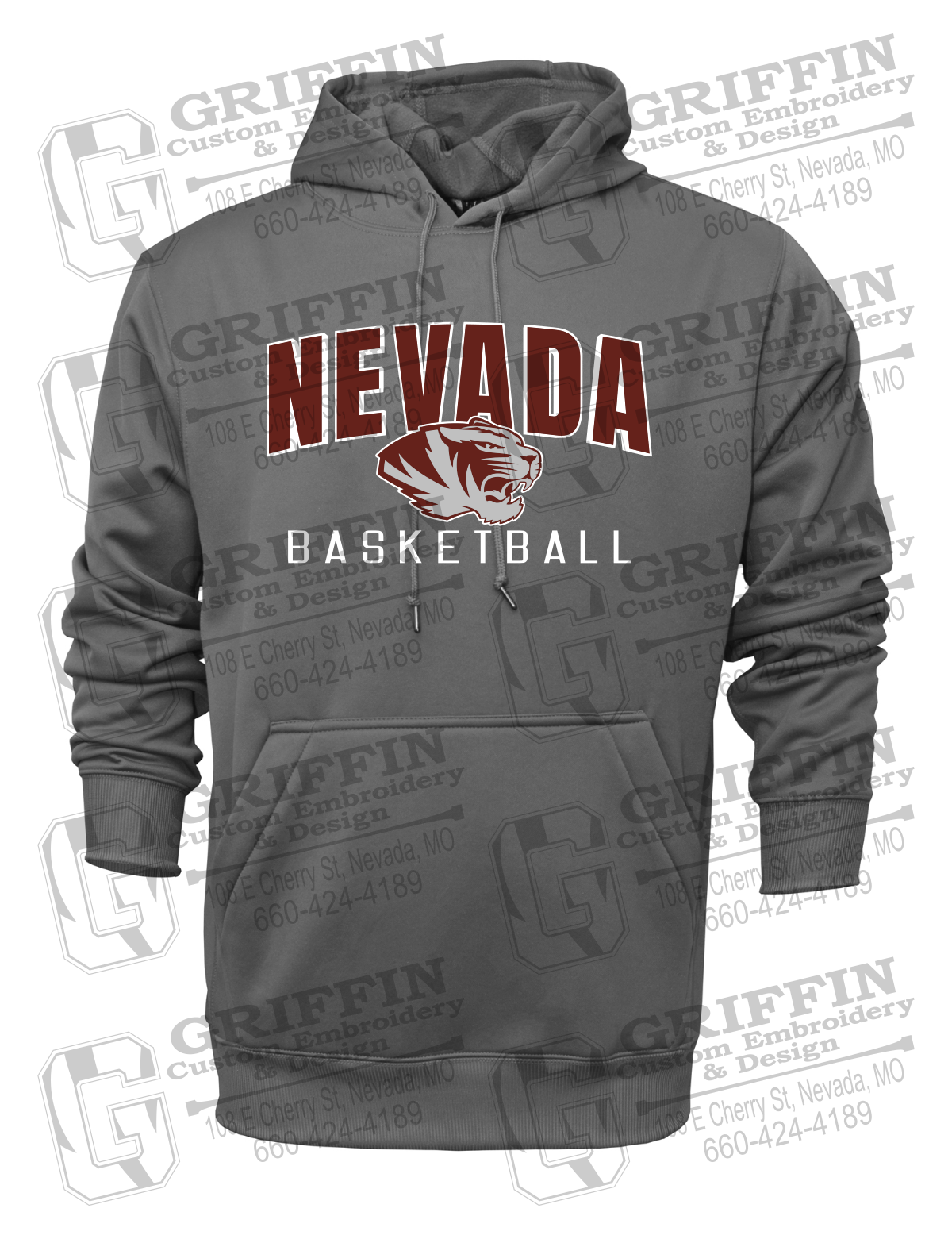 Performance Fleece Hoodie - Basketball - Nevada Tigers 25-T